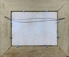 Ferme du comté de Bucks en hiver, paysage par un peintre d'art populaire de Pennsylvanie