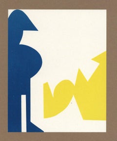 Used (after) Jean Hans Arp - lithograph for Pensieri Poesie Disegni Collages