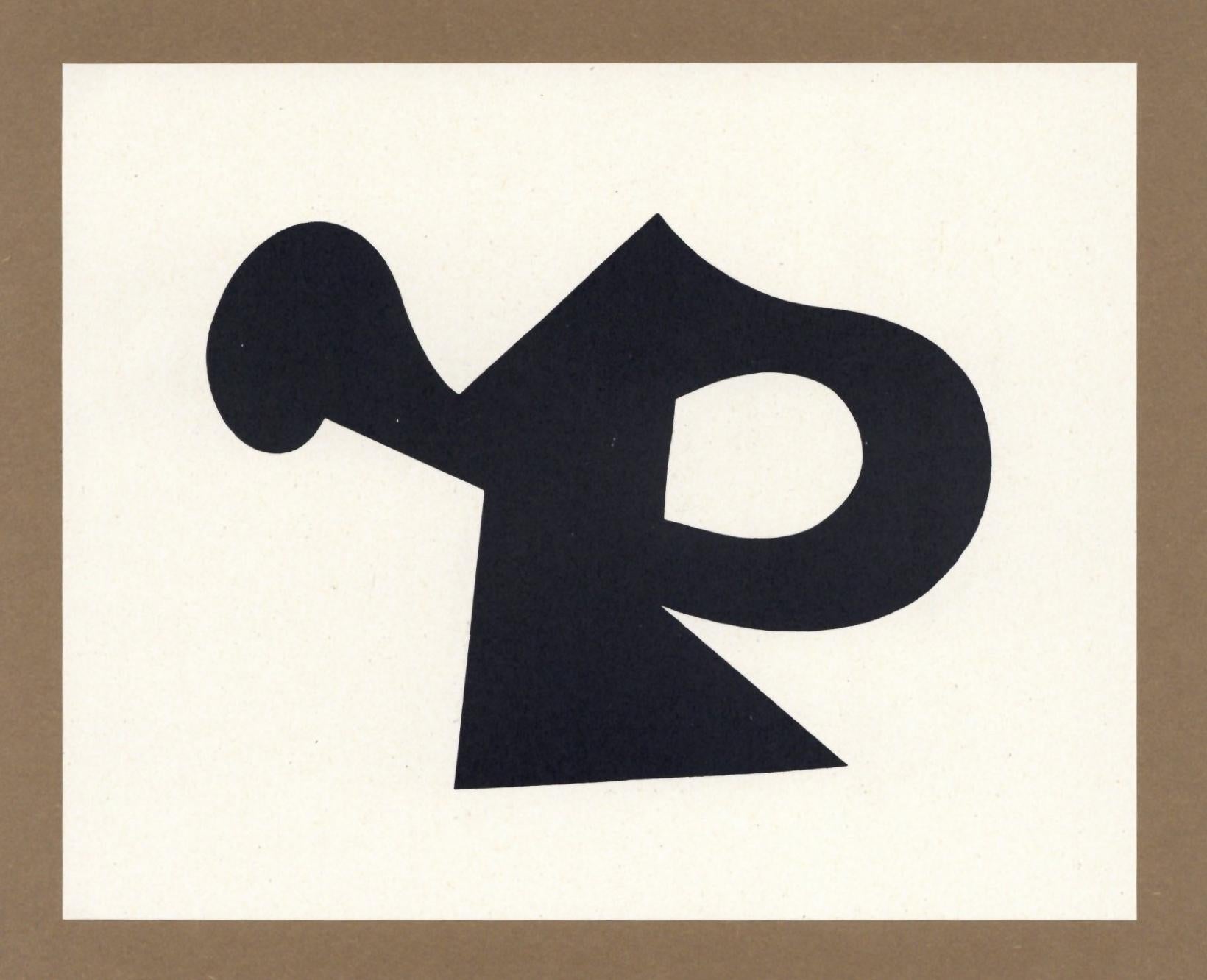 (after) Jean Hans Arp - lithograph for Pensieri Poesie Disegni Collages - Print by Jean (Hans) Arp
