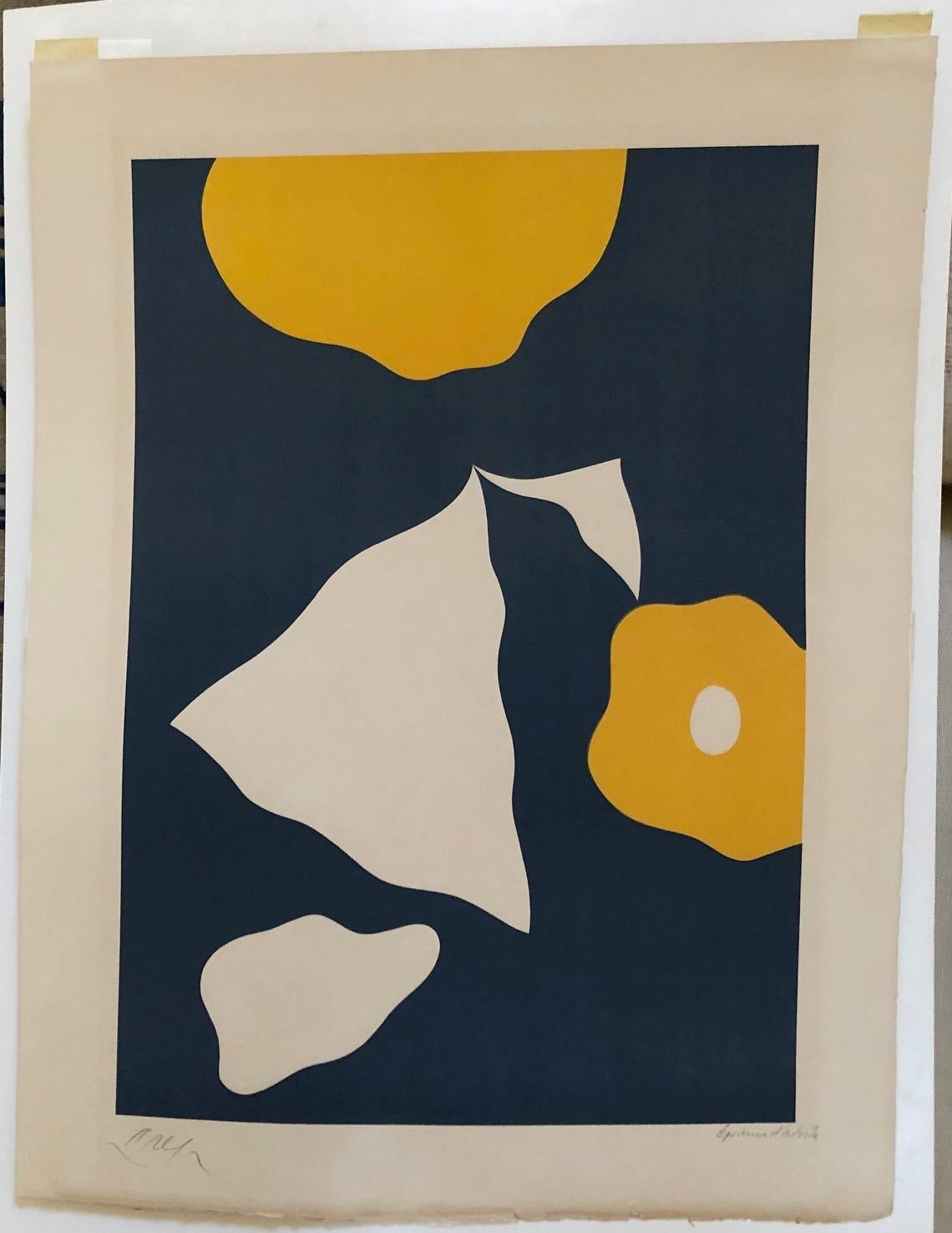 Composition aux cinq formes - Print by Jean (Hans) Arp
