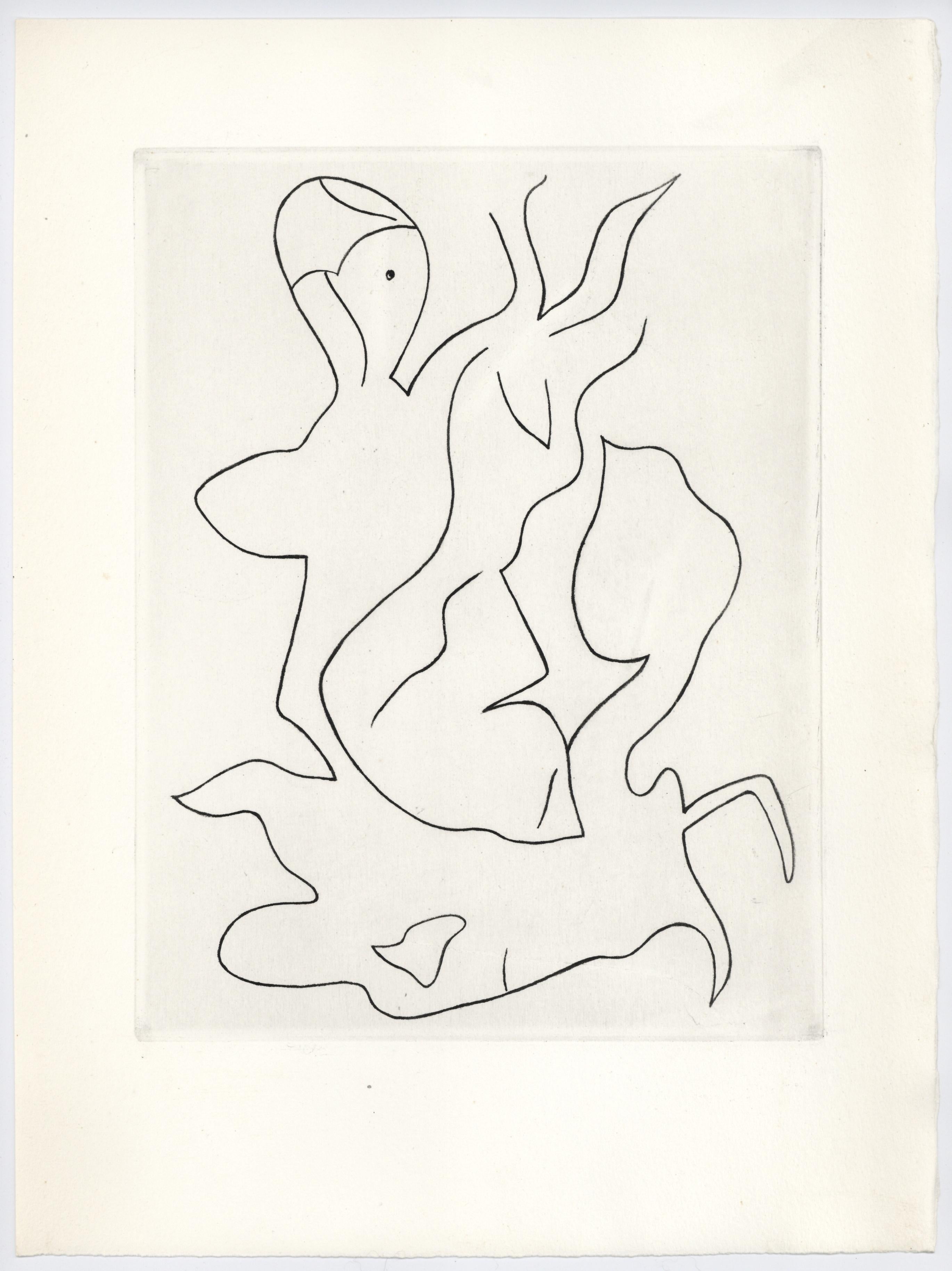original etching for Paroles Peintes - Print by Jean (Hans) Arp