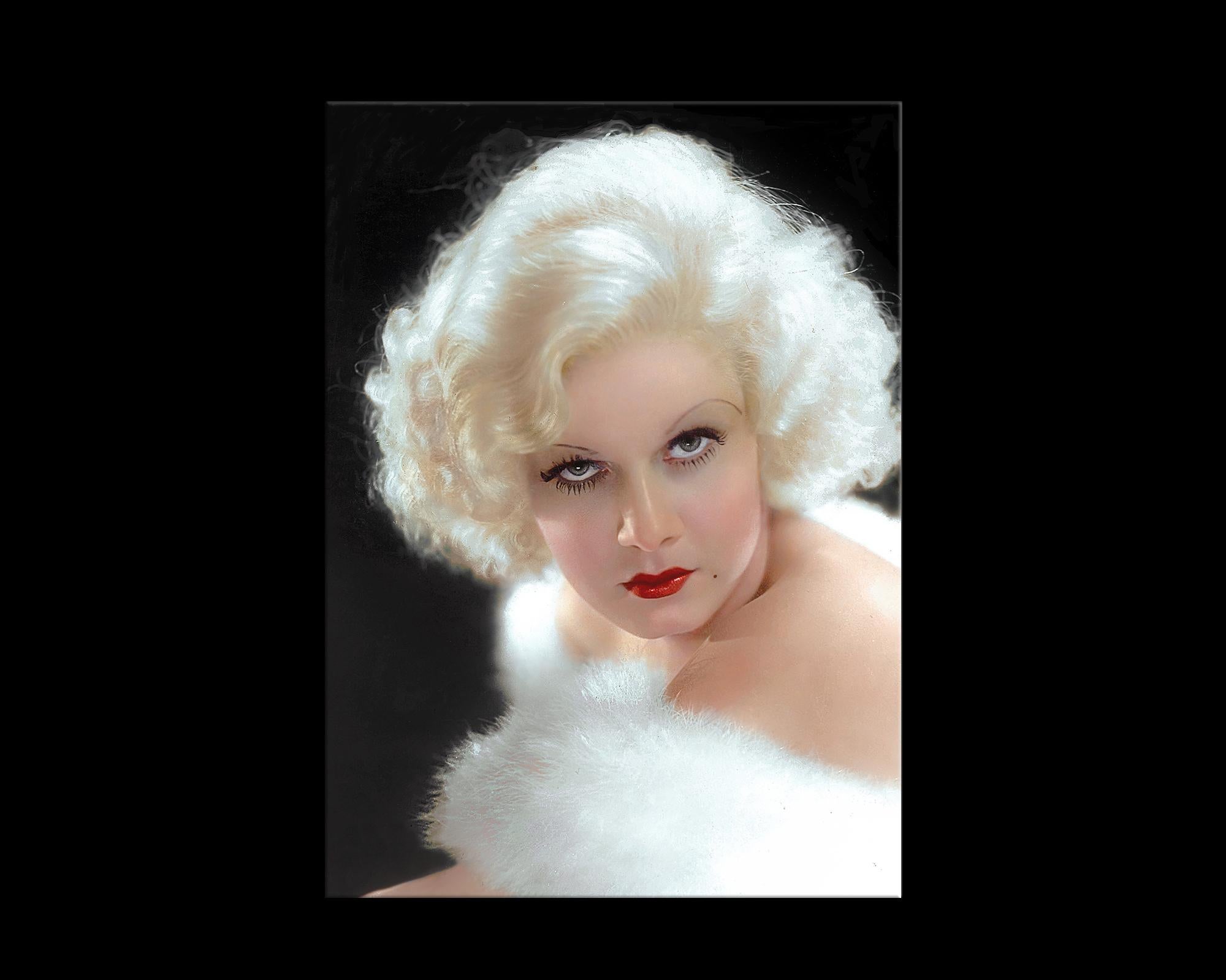 Jean Harlow, after Hollywood Regency Portrait by George Hurrell, Art Deco Era In Excellent Condition For Sale In Fairhope, AL