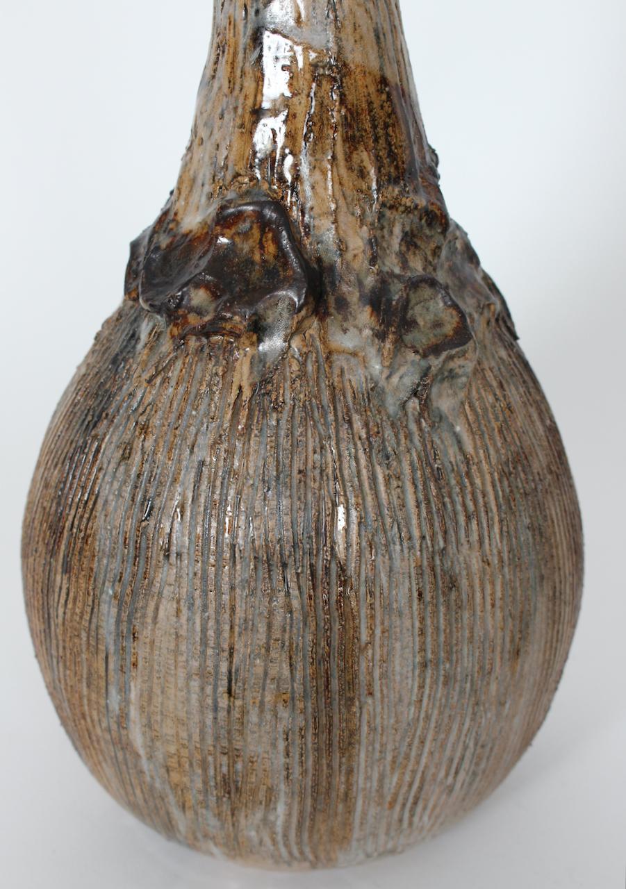Jean Hastings Art Studio Pottery Bottle Form Vase For Sale 1