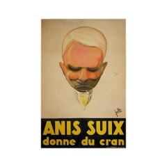 1929 original advertising poster for Anis Suix by Jean Hée