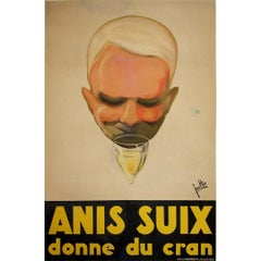 1929 original advertising poster for Anis Suix by Jean Hée