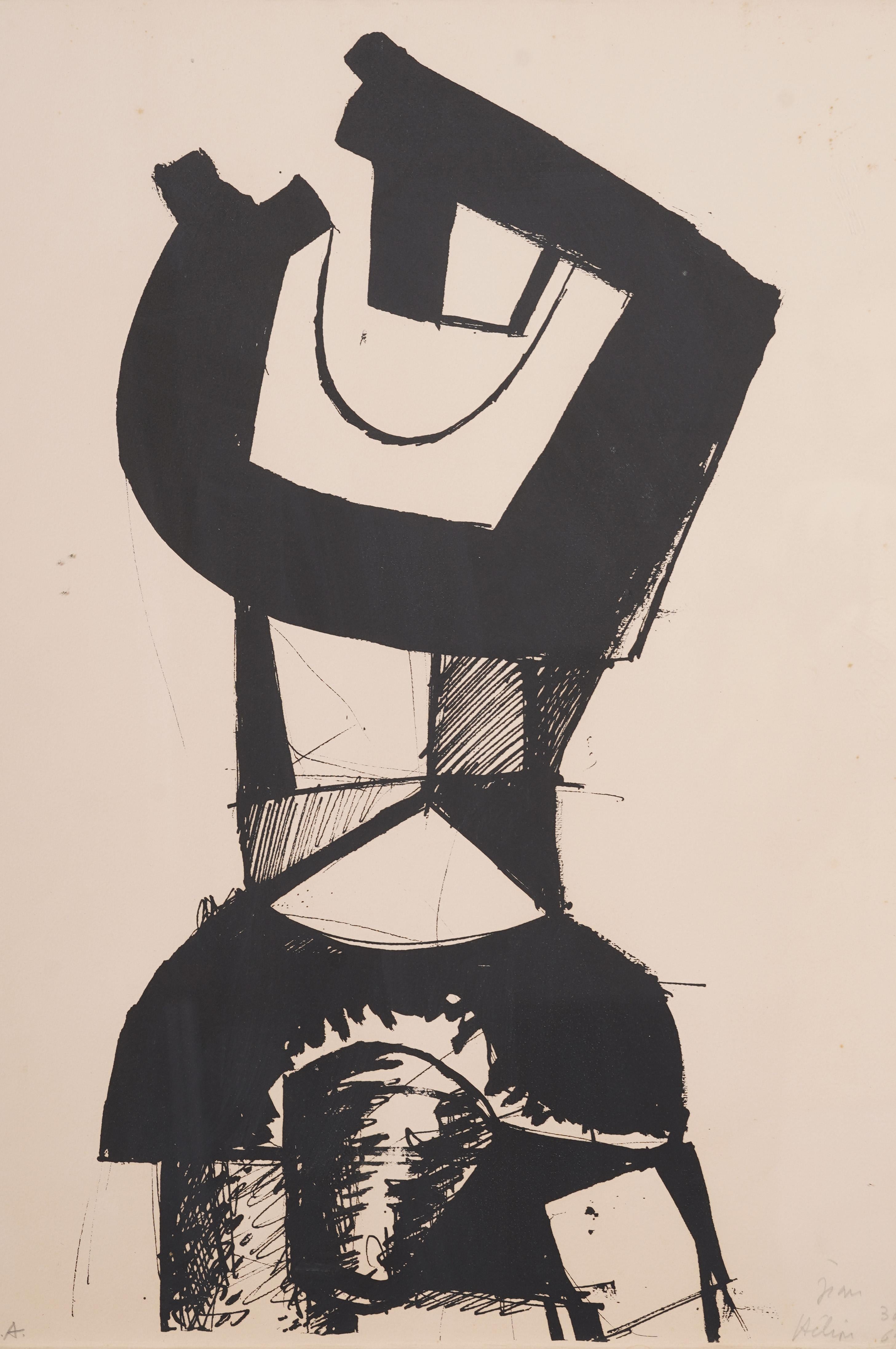 Antike französische modernistische abstrakte Lithographie (Abstrakt), Painting, von Jean Helion