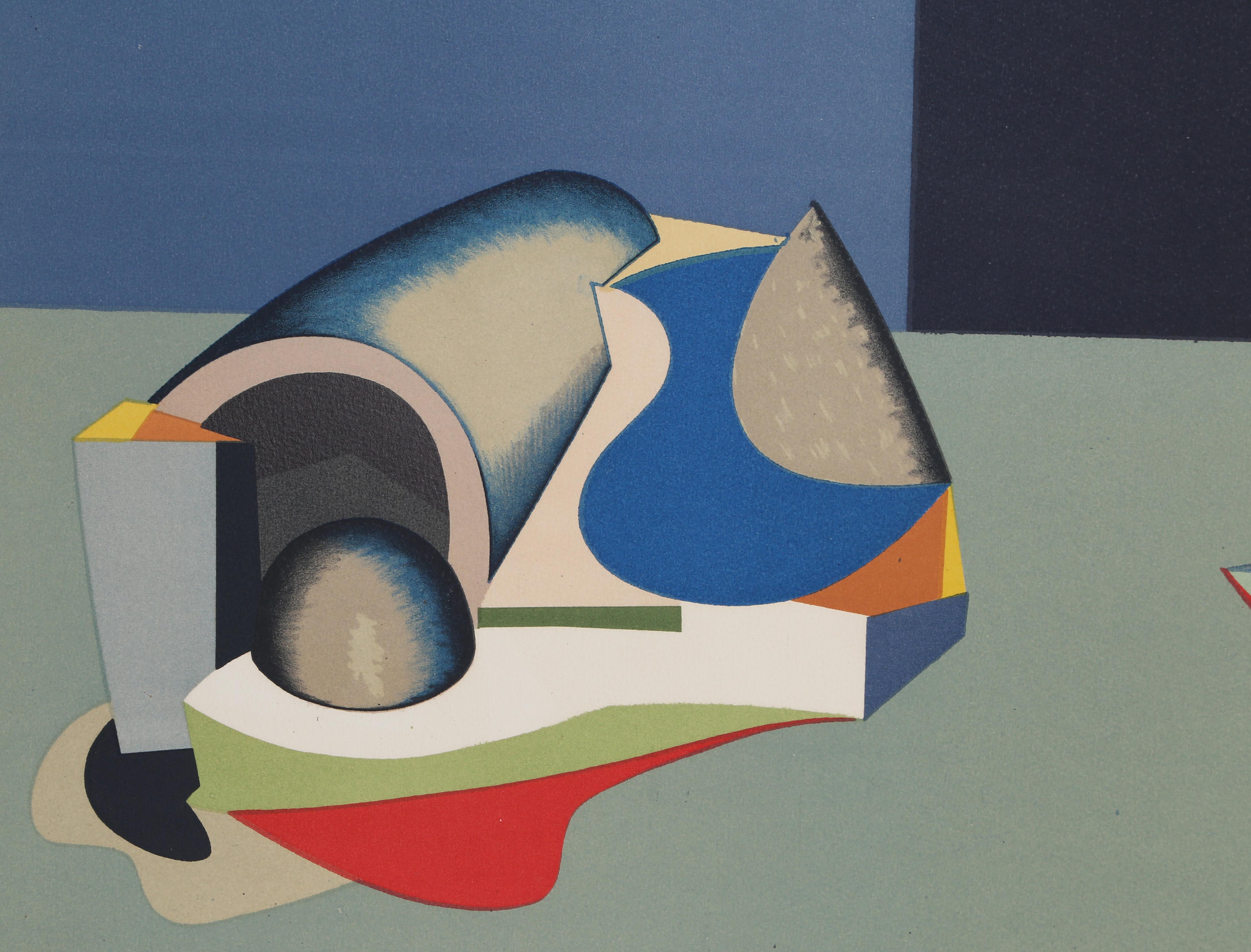Cubist Composition, Lithograph by Jean Helion For Sale 1