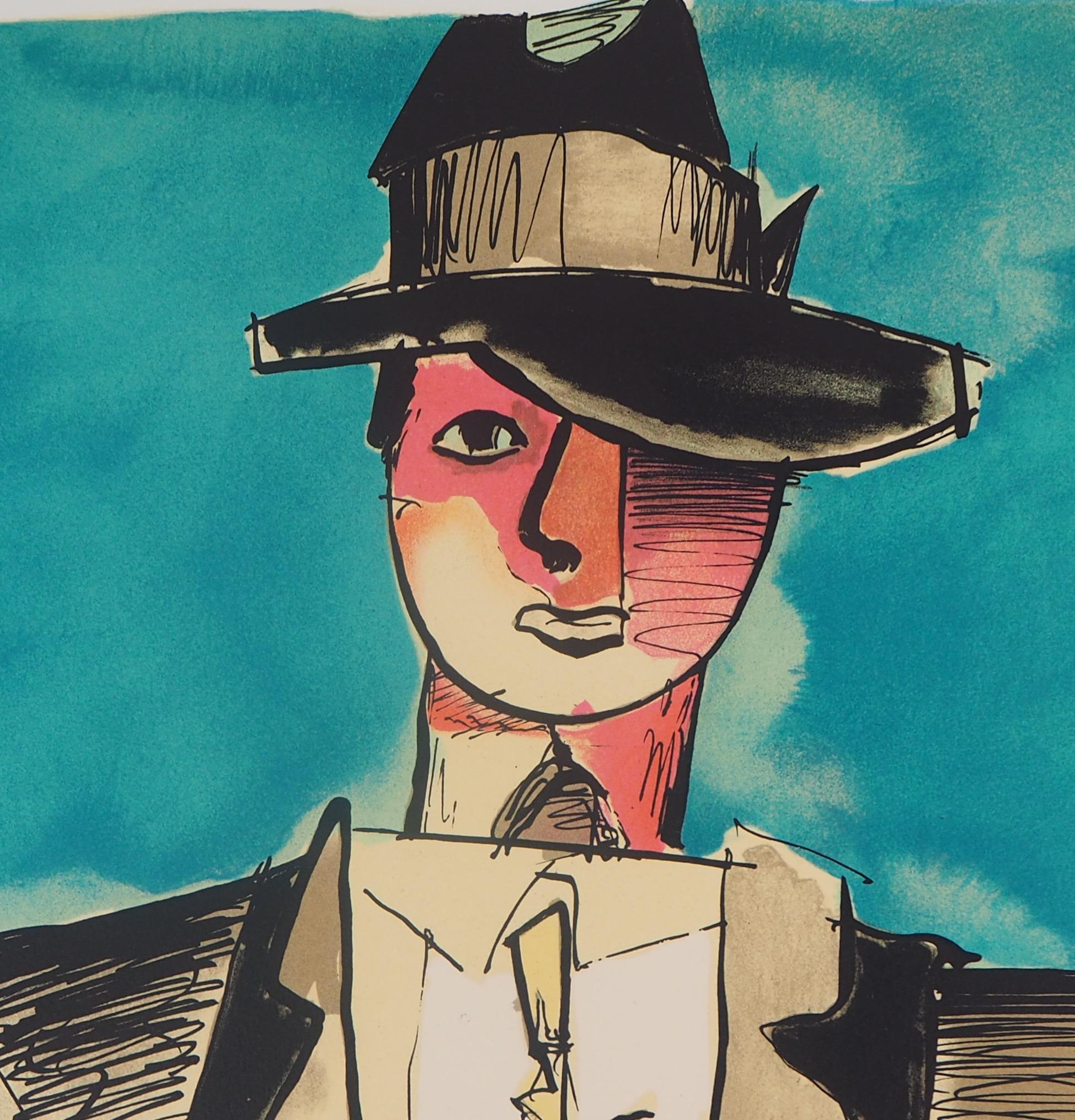 Jean HELION
Elegant Man with a Hat

Original lithograph
Handsigned in pencil
Numbered / 100 copies
On Arches vellum 65 x 50cm (c.26 x 20