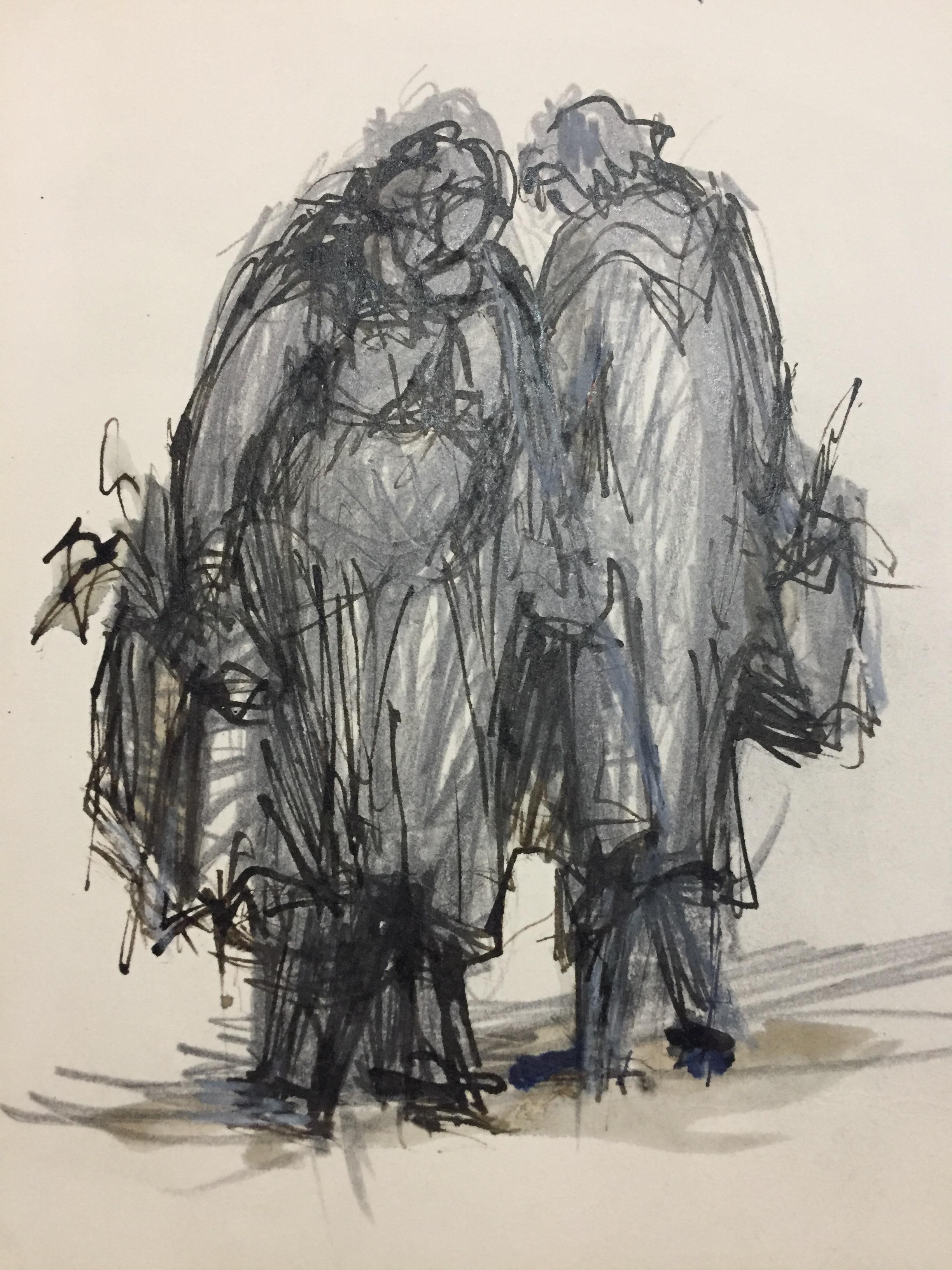 Les Ménagères - Modern Print by Jean Helion