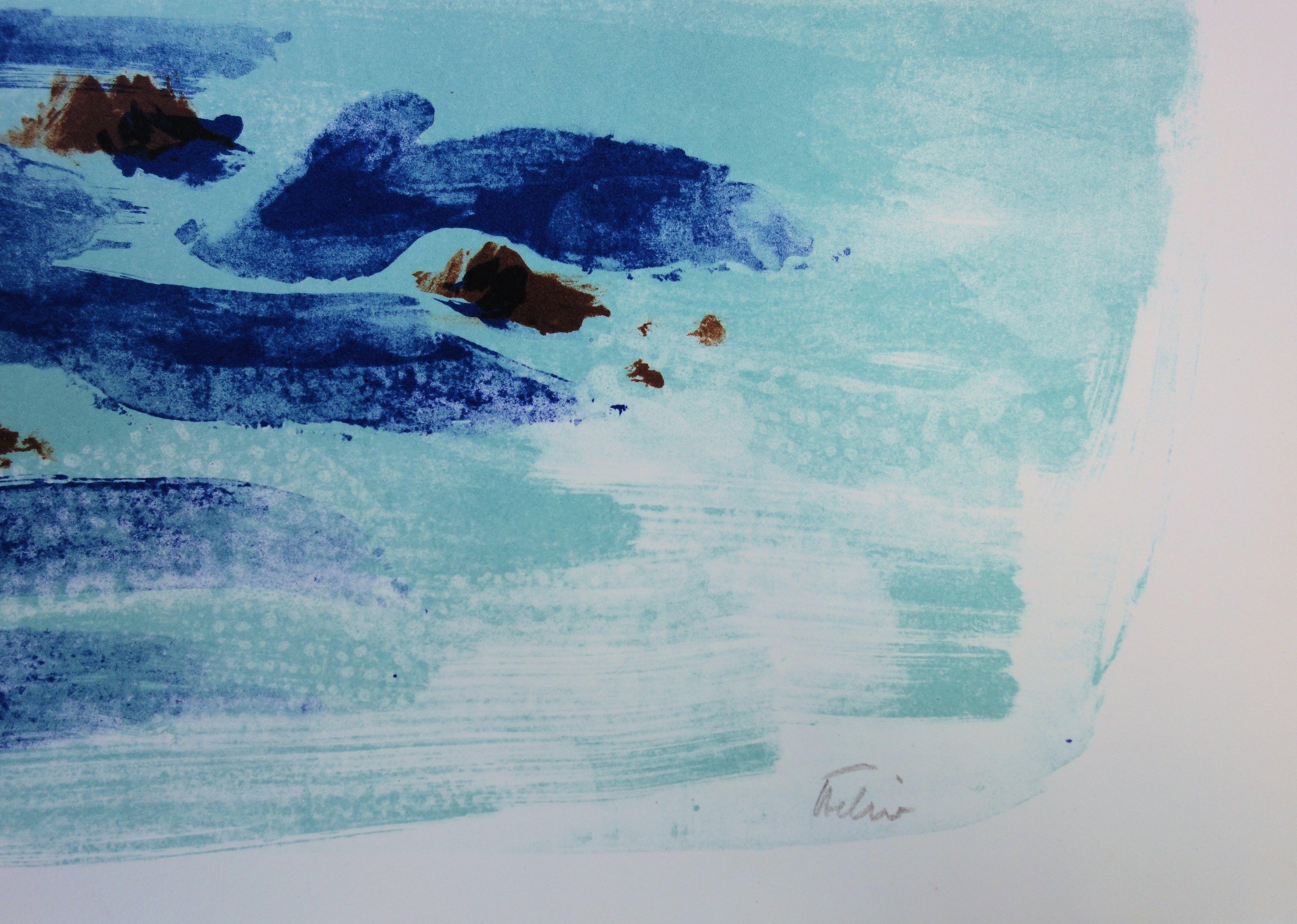 Light on the Sea - Original handsigned lithograph - 50 copies - Print by Jean Helion
