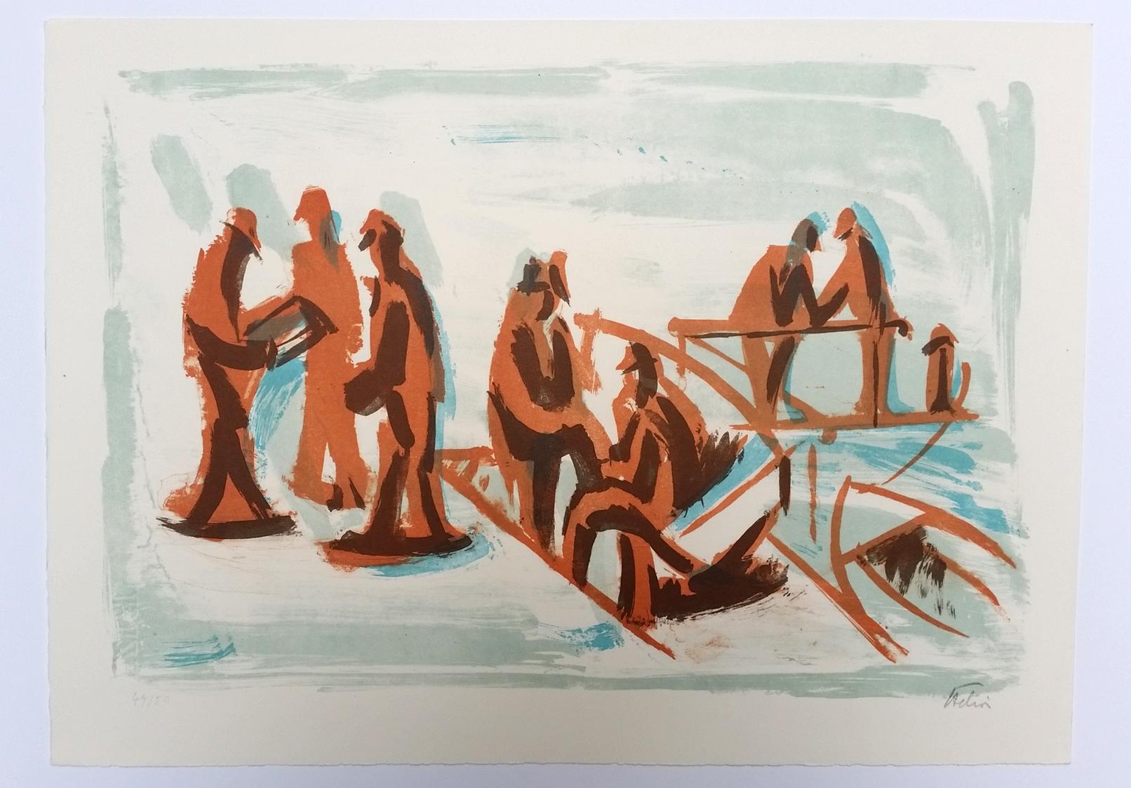 Passersby on the Port - Print by Jean Helion