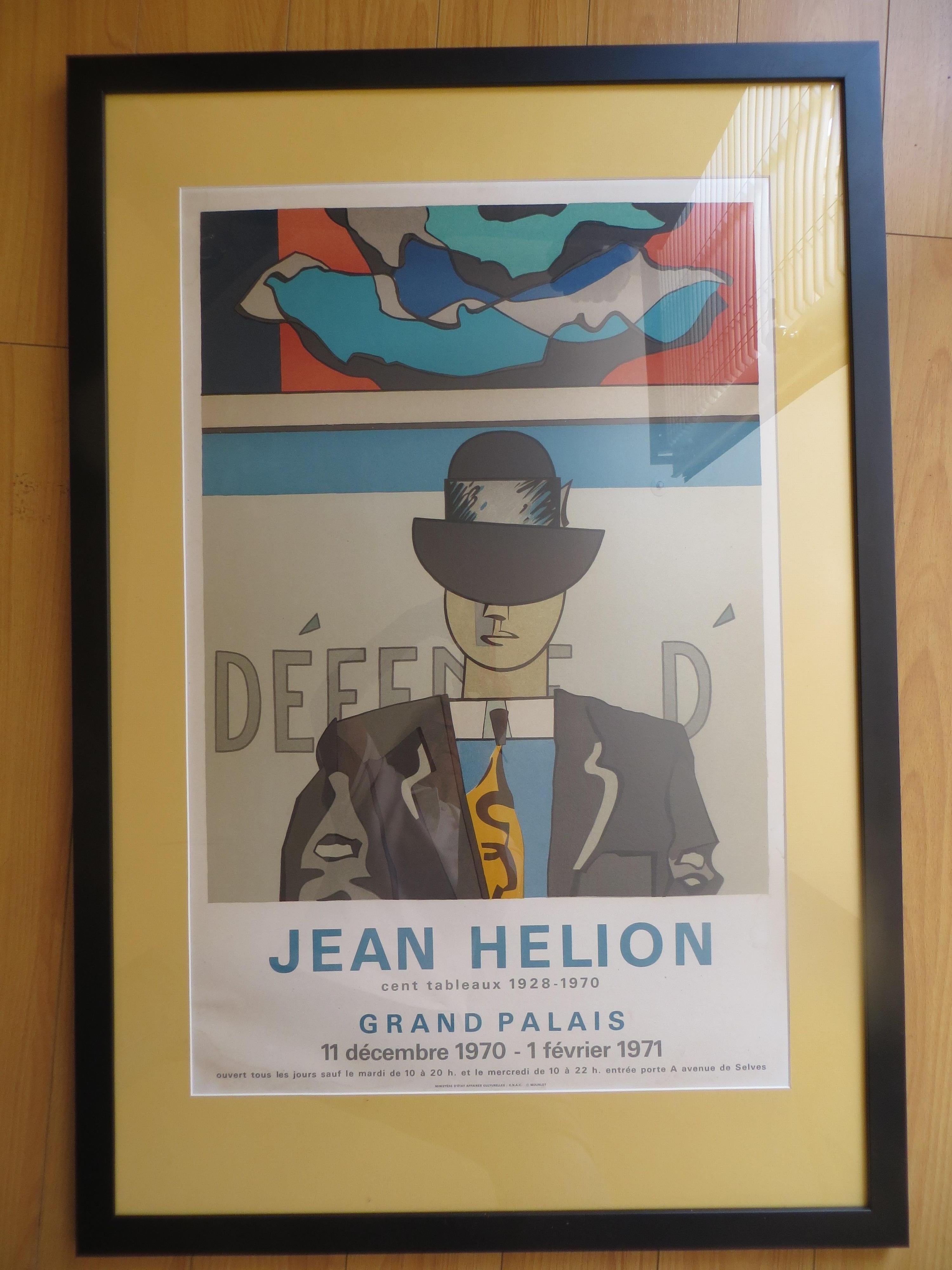 Poster Jean Helion Grand Palais 1970 For Sale 1