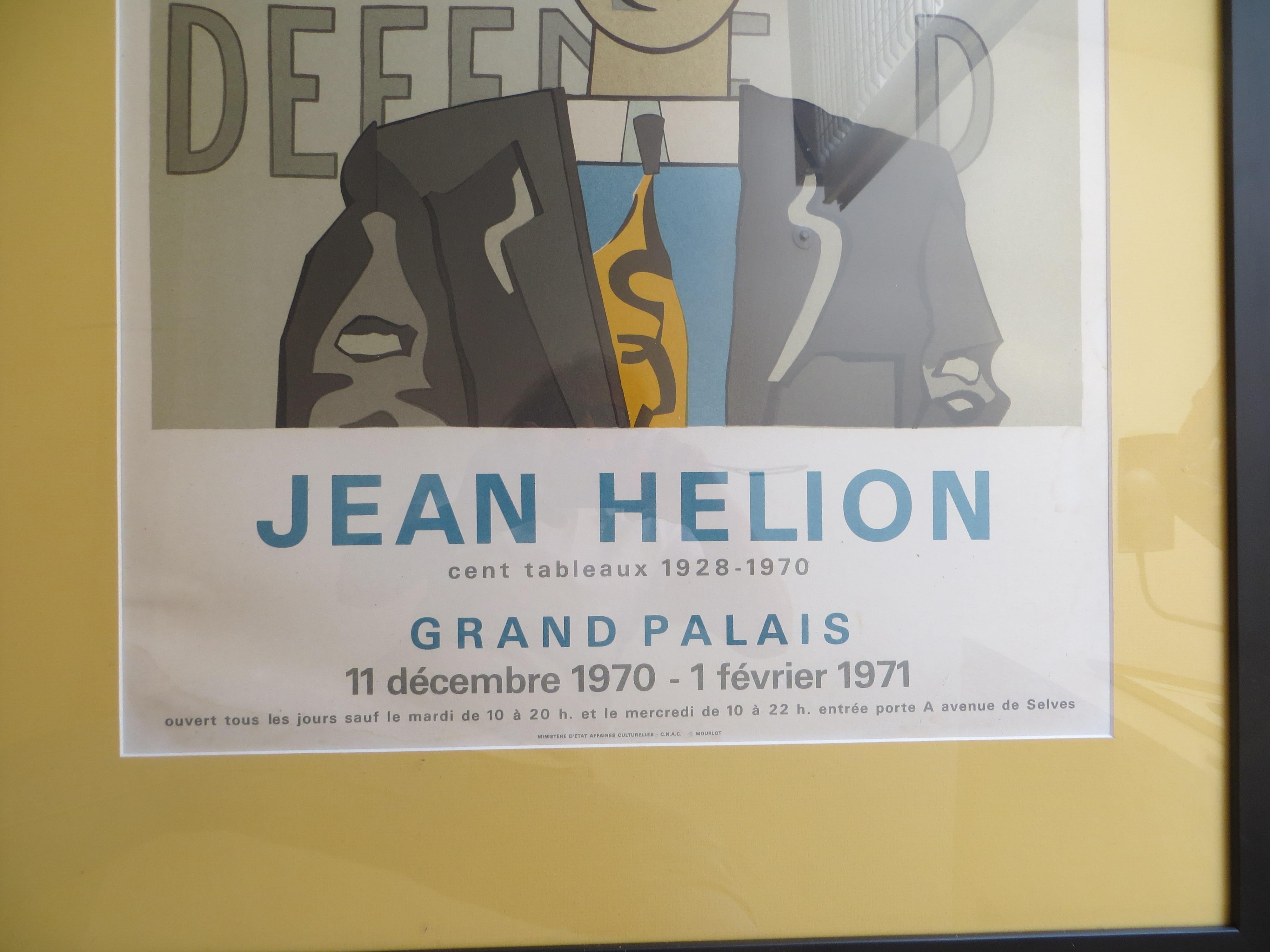 Poster Jean Helion Grand Palais 1970 For Sale 2
