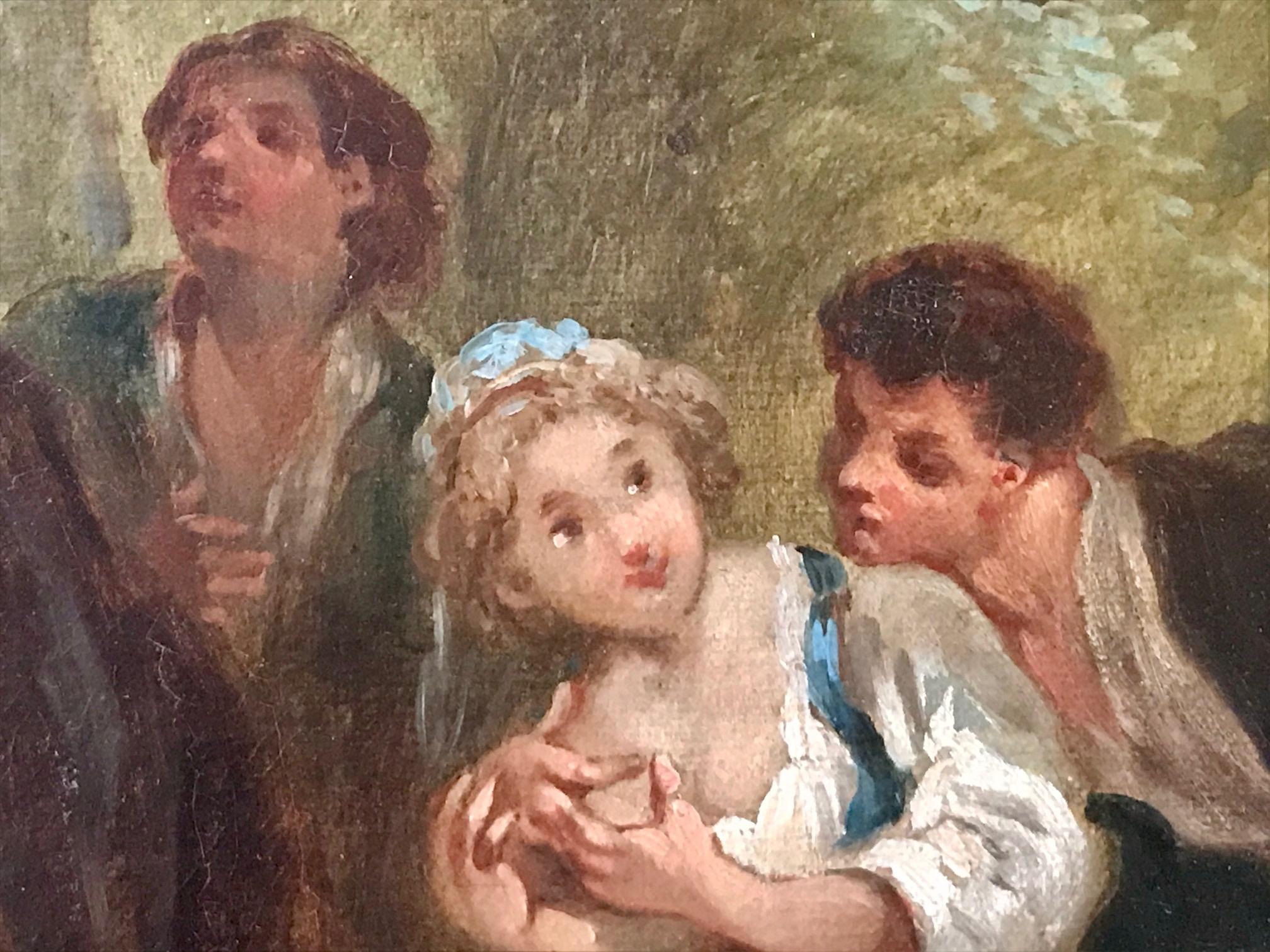 Hand-Painted Jean Antoine Watteau, Circle of, 18th Century Large Old Master Painting, France For Sale