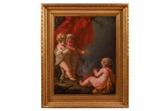 Circle of Jean Honore Fragonard (1732–1806) A Painting of Three Putti and Fire