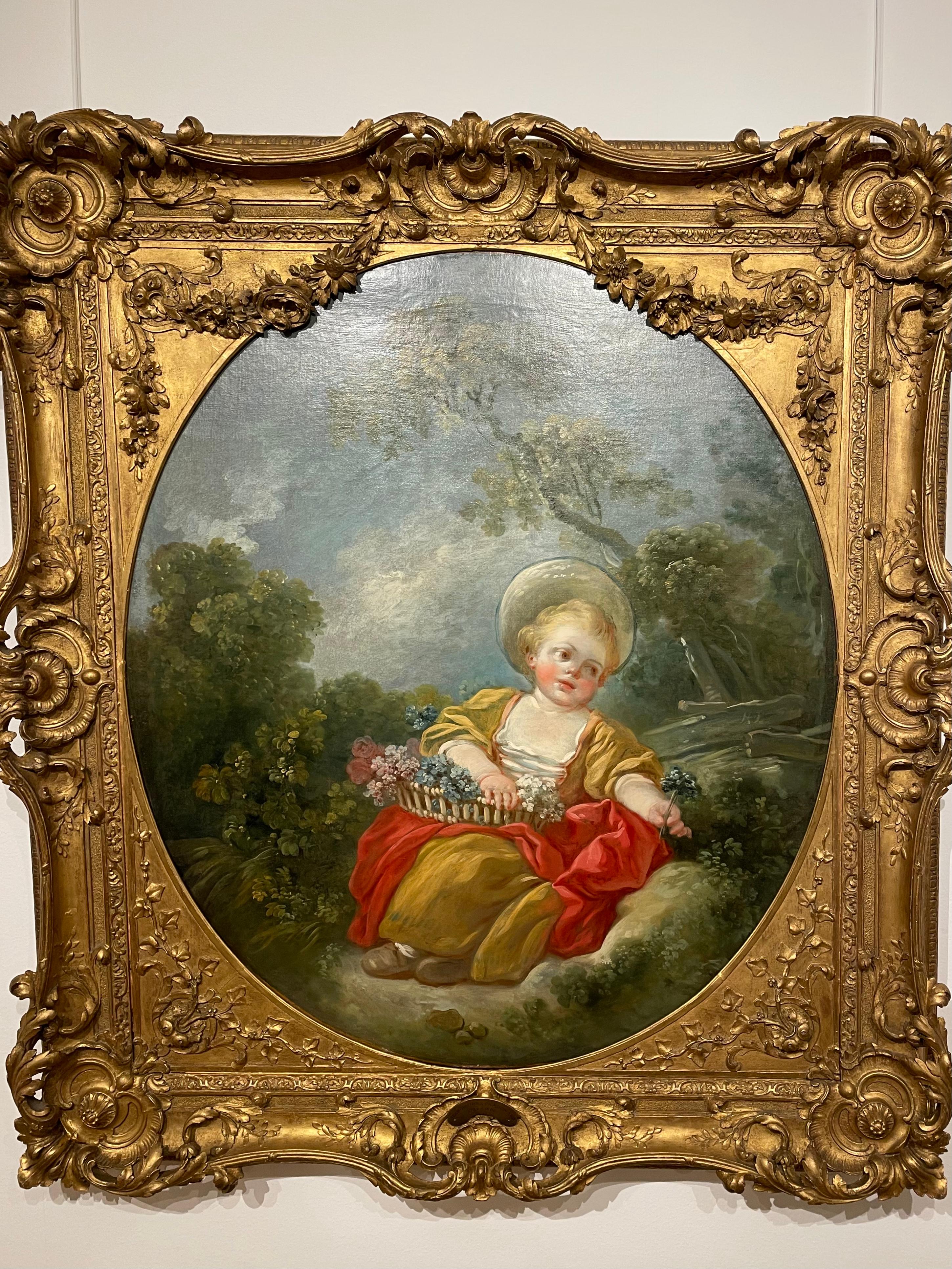 JEAN -HONORÉ FRAGONARD
(GRASSE, 1732 - PARIS, 1806)
La Petite Jardinière
Vers 1750 - 1760
Huile sur toile
98 x 85 cm.
Signé et monogrammé à droite
Certificat René Millet Expertise.