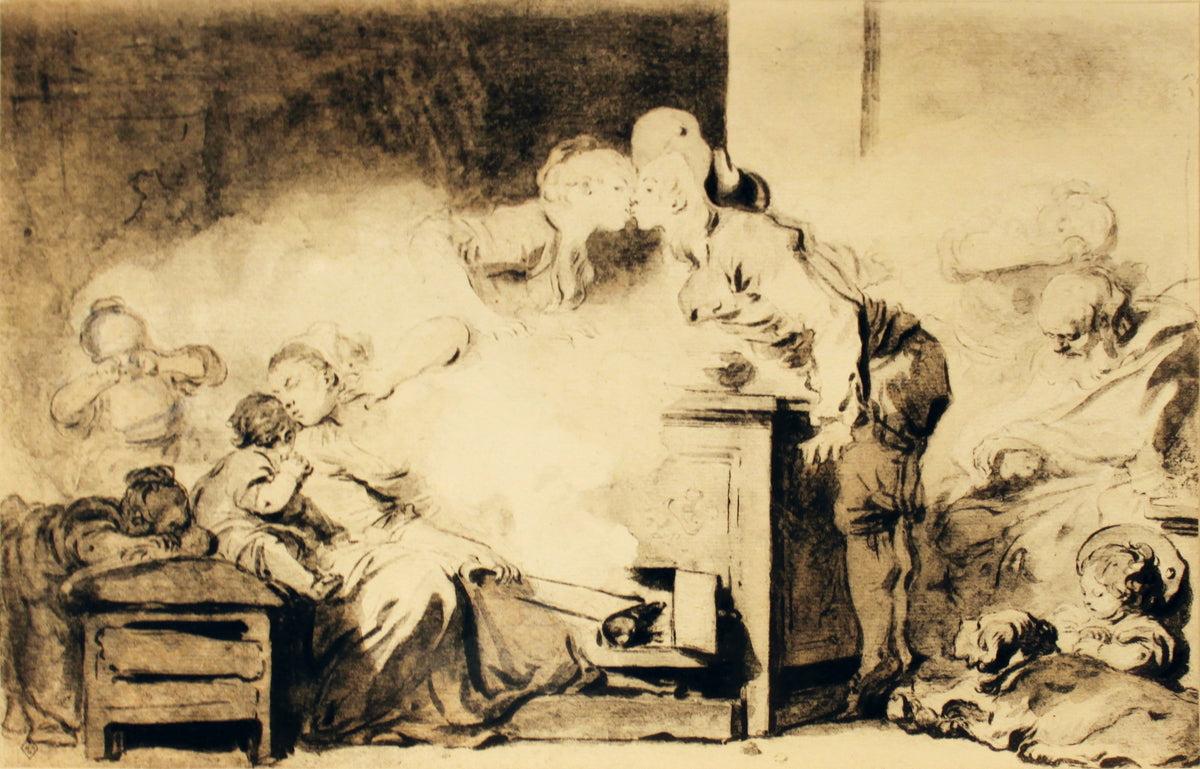 Jean-Honore Fragonard-L'Occasion Rococo Vintage
