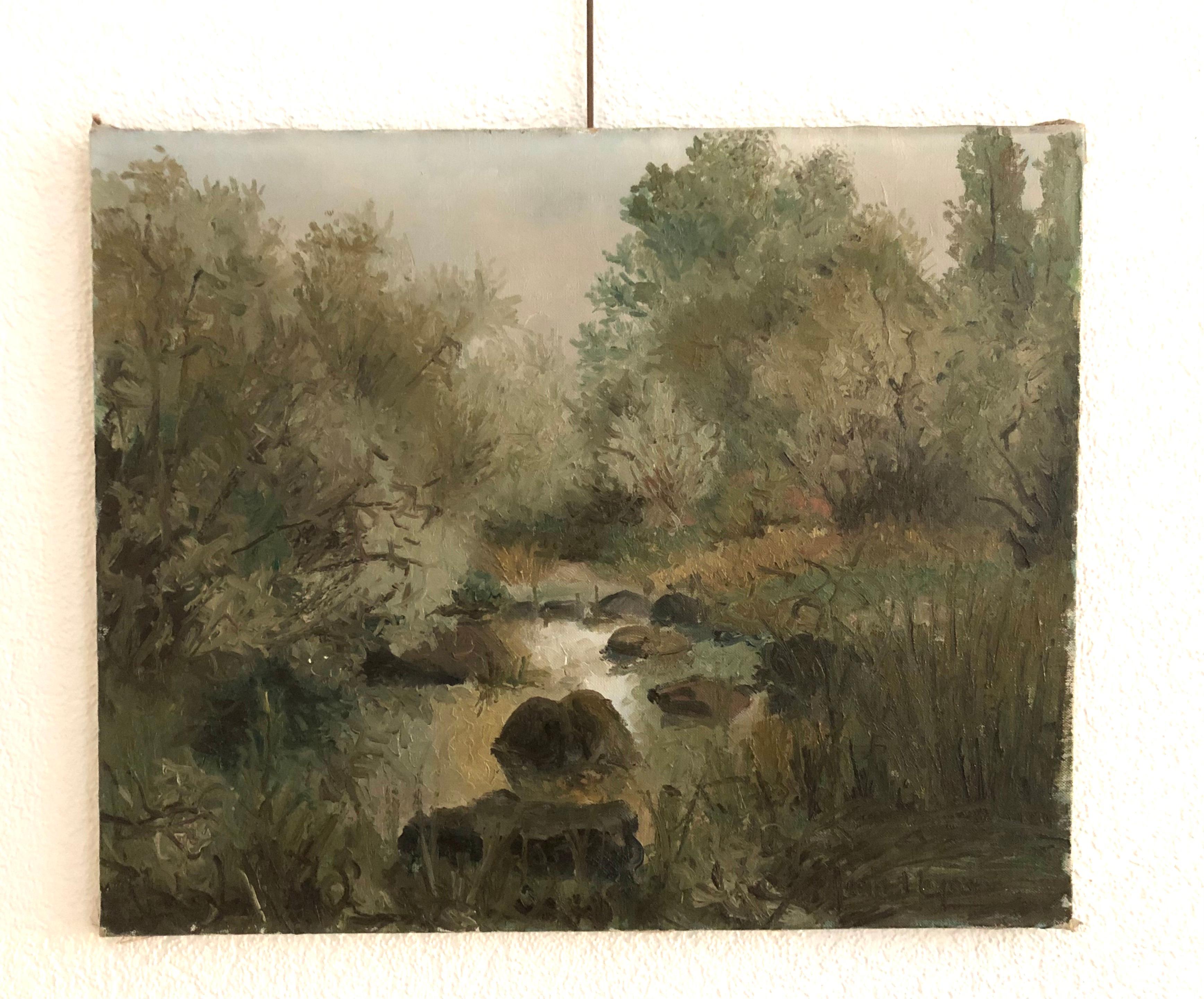 Las aguas calientes - Painting de Jean Hoyoux