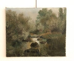 Impressionist Oil on Canvas: The Hot Waters, Early 20th Century