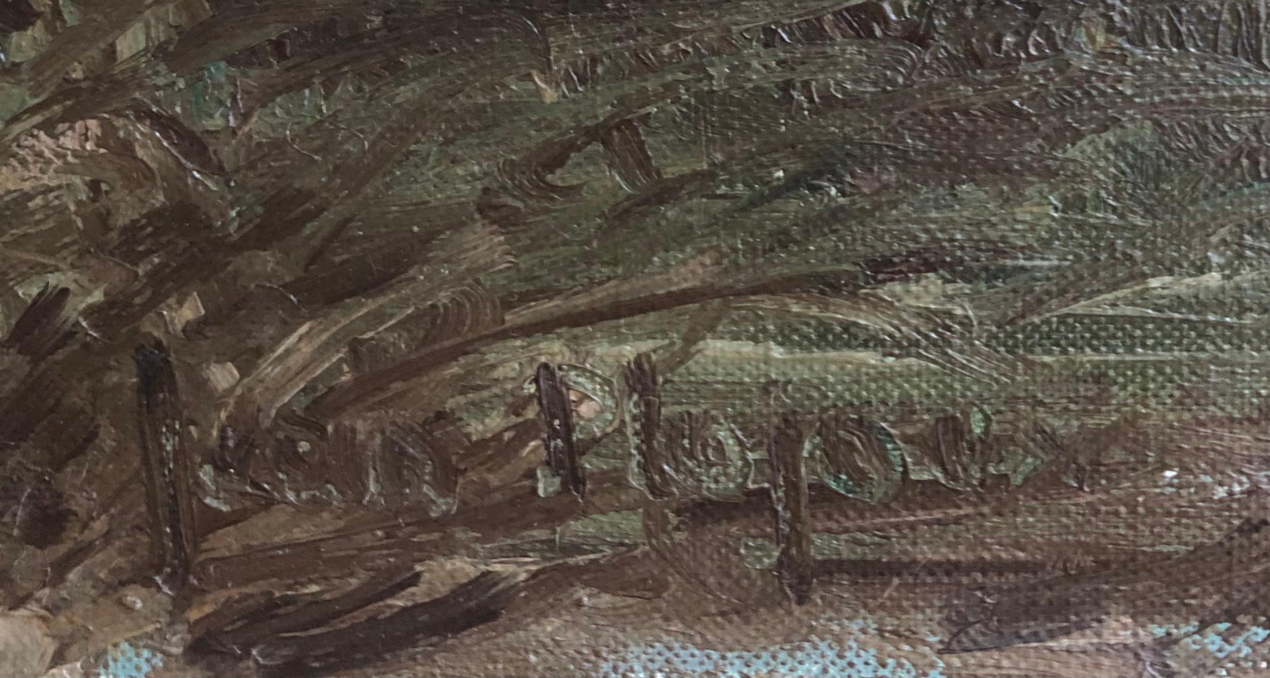 Las aguas calientes - Painting Escuela francesa de Jean Hoyoux