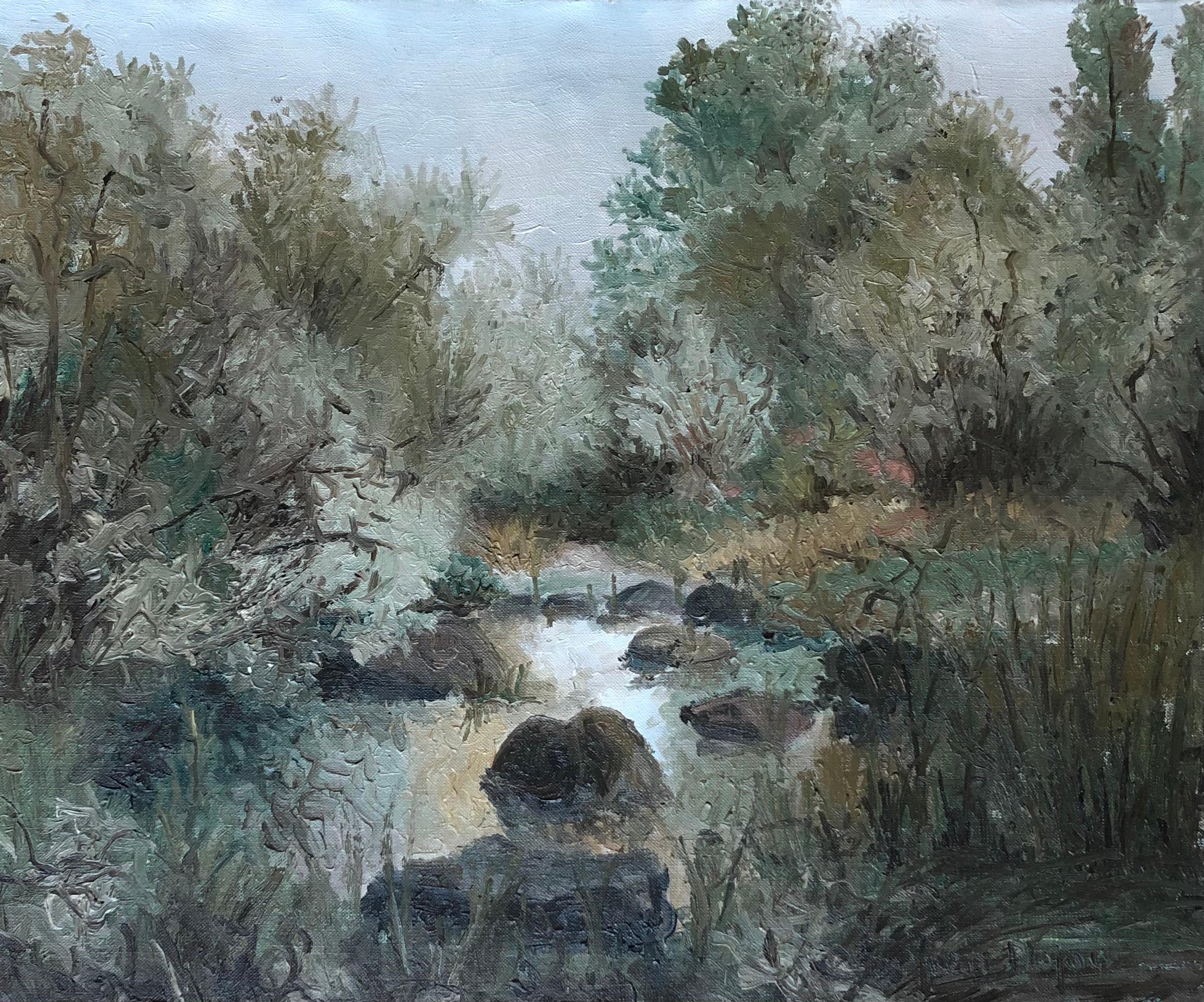 Jean Hoyoux Landscape Painting - The Hot Waters