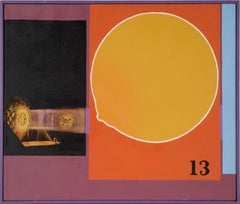 "Danger" - Peinture à l'huile moderniste originale sur toile