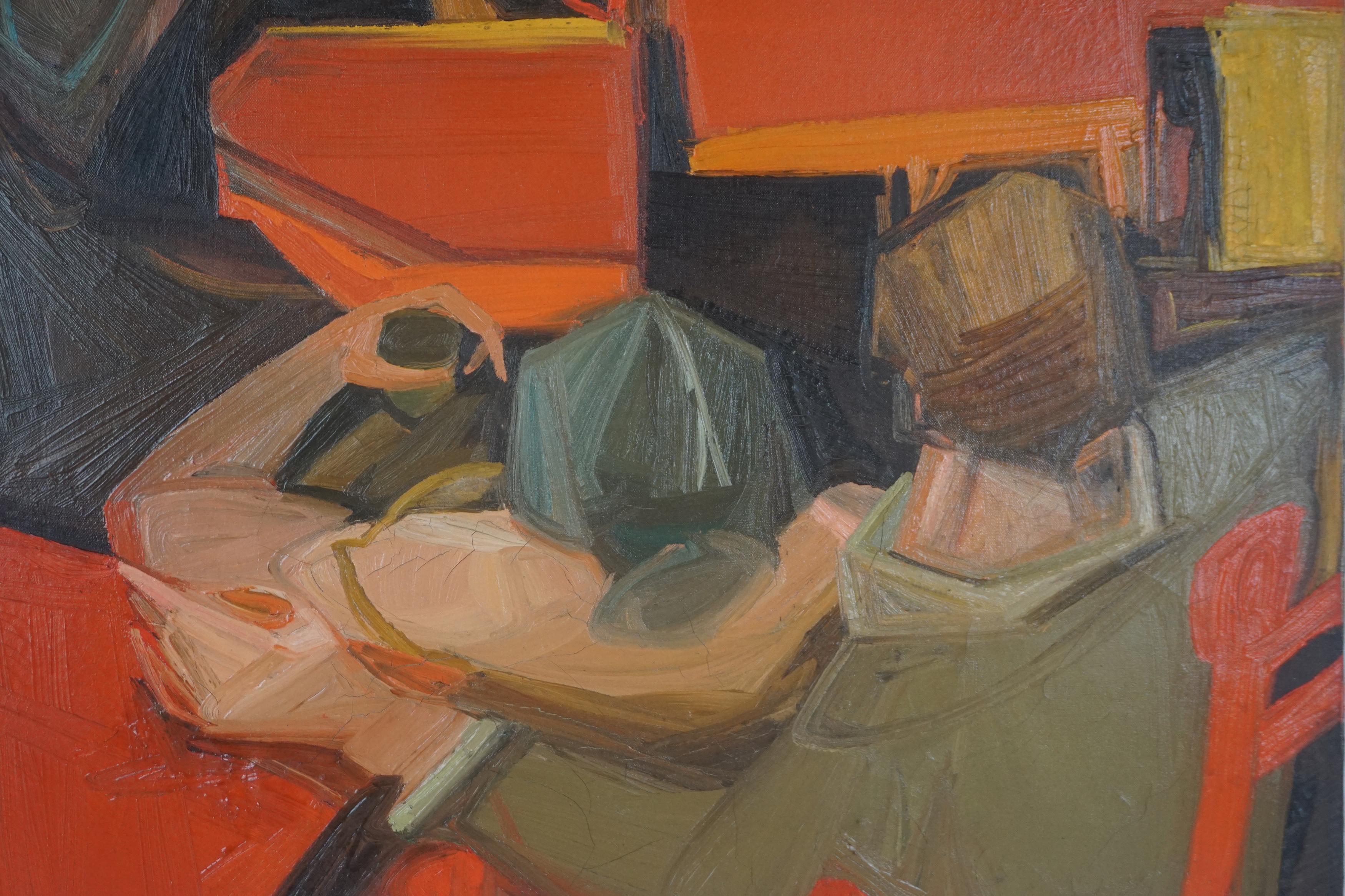 Pintura expresionista abstracta original de mediados de siglo en San Francisco - Painting de Jean Hyson