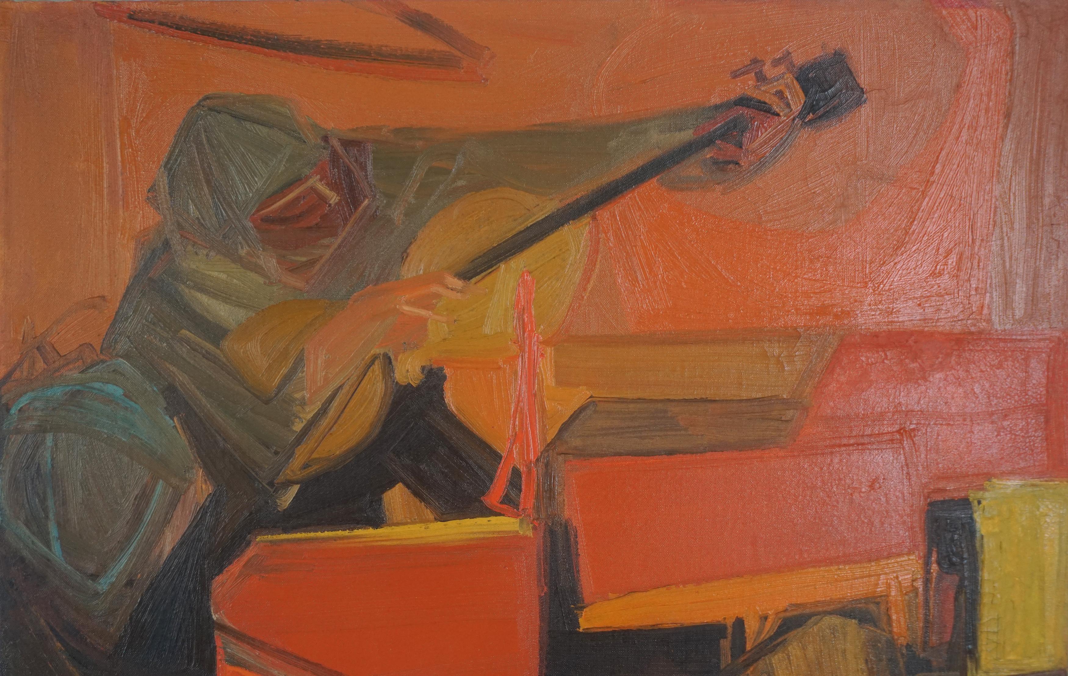 Pintura expresionista abstracta original de mediados de siglo en San Francisco - Painting Moderno de Jean Hyson