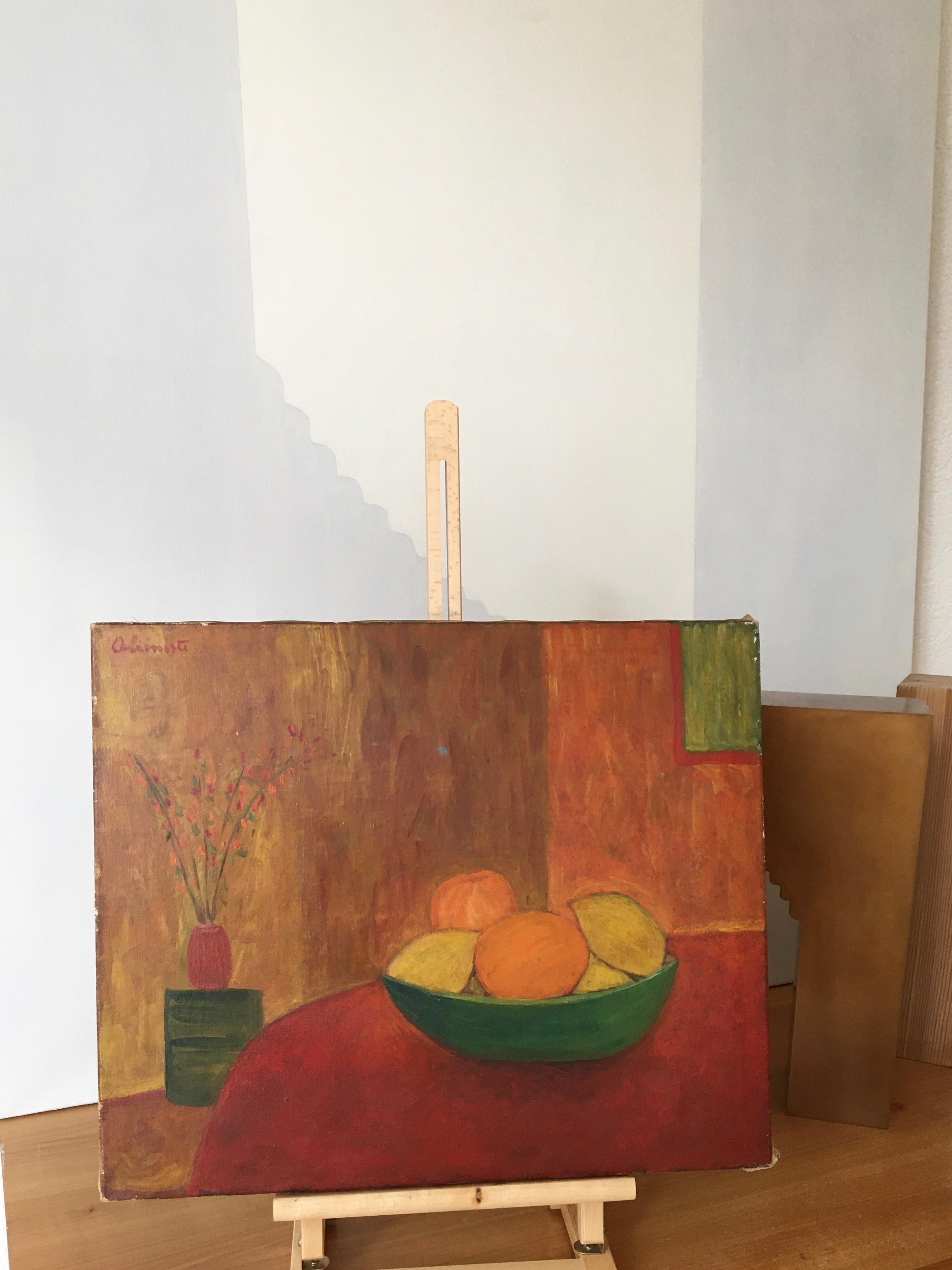 Bodegón con naranjas y limones - Painting de Jean-Jacques Abieniste