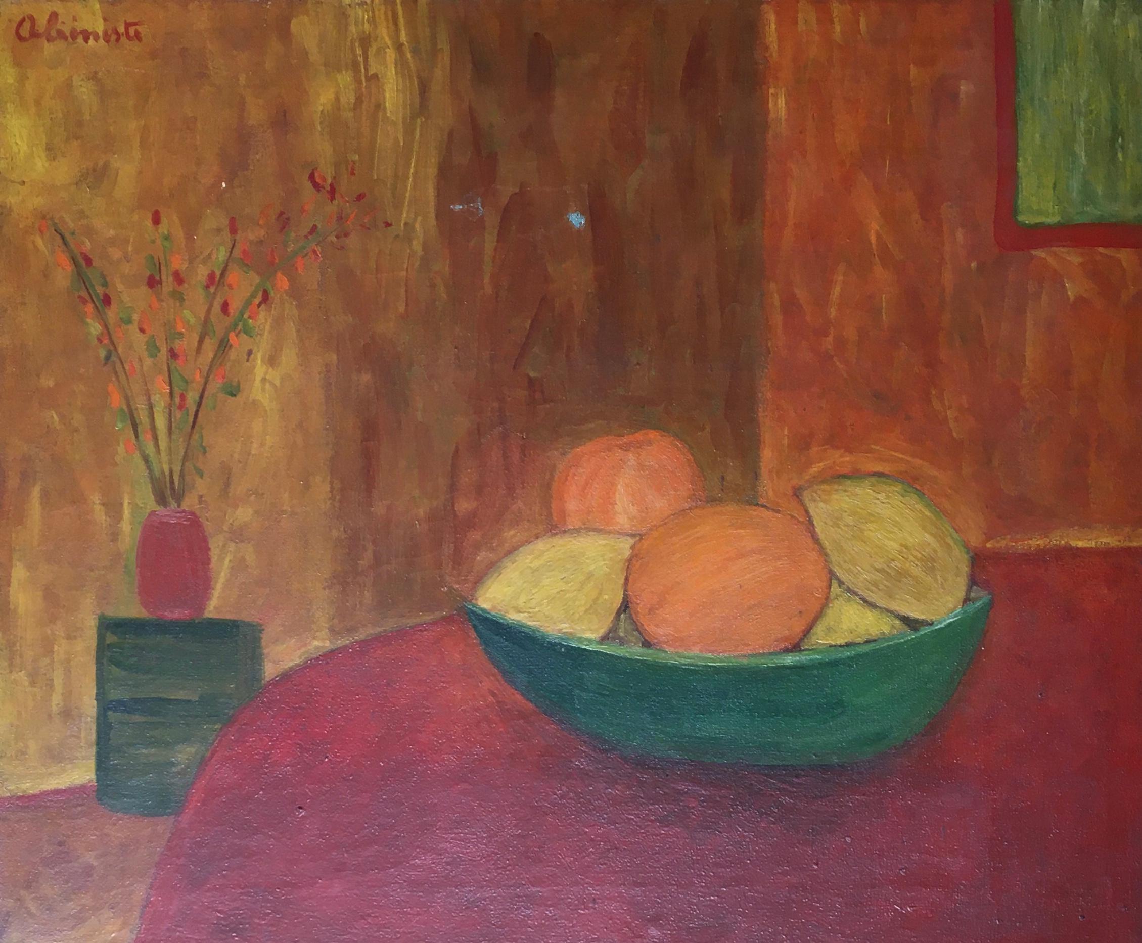 Still-Life Painting de Jean-Jacques Abieniste - Bodegón con naranjas y limones
