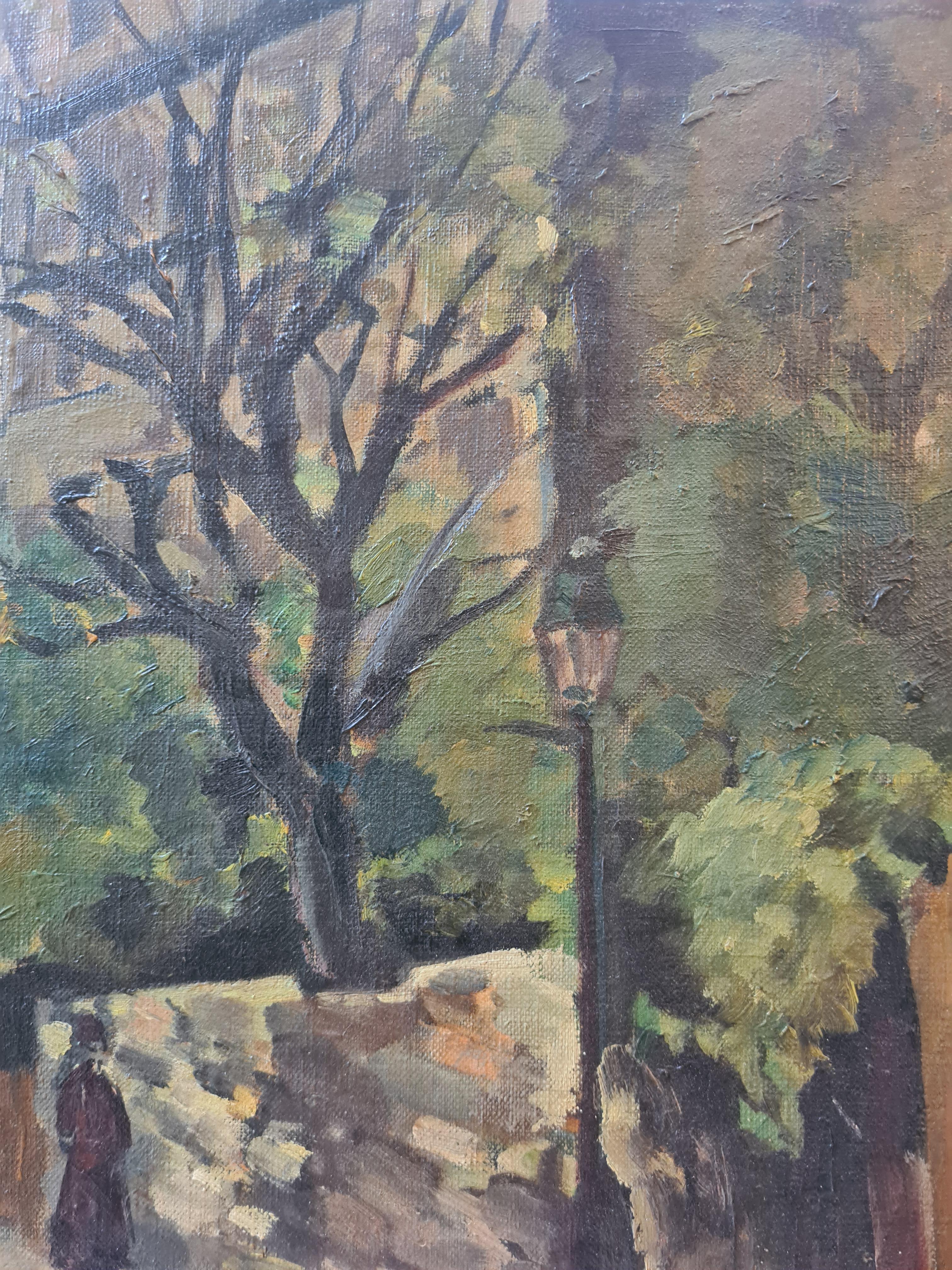Huile post-impressionniste française Les rues de Paris cercle de Maurice de Vlaminck en vente 1