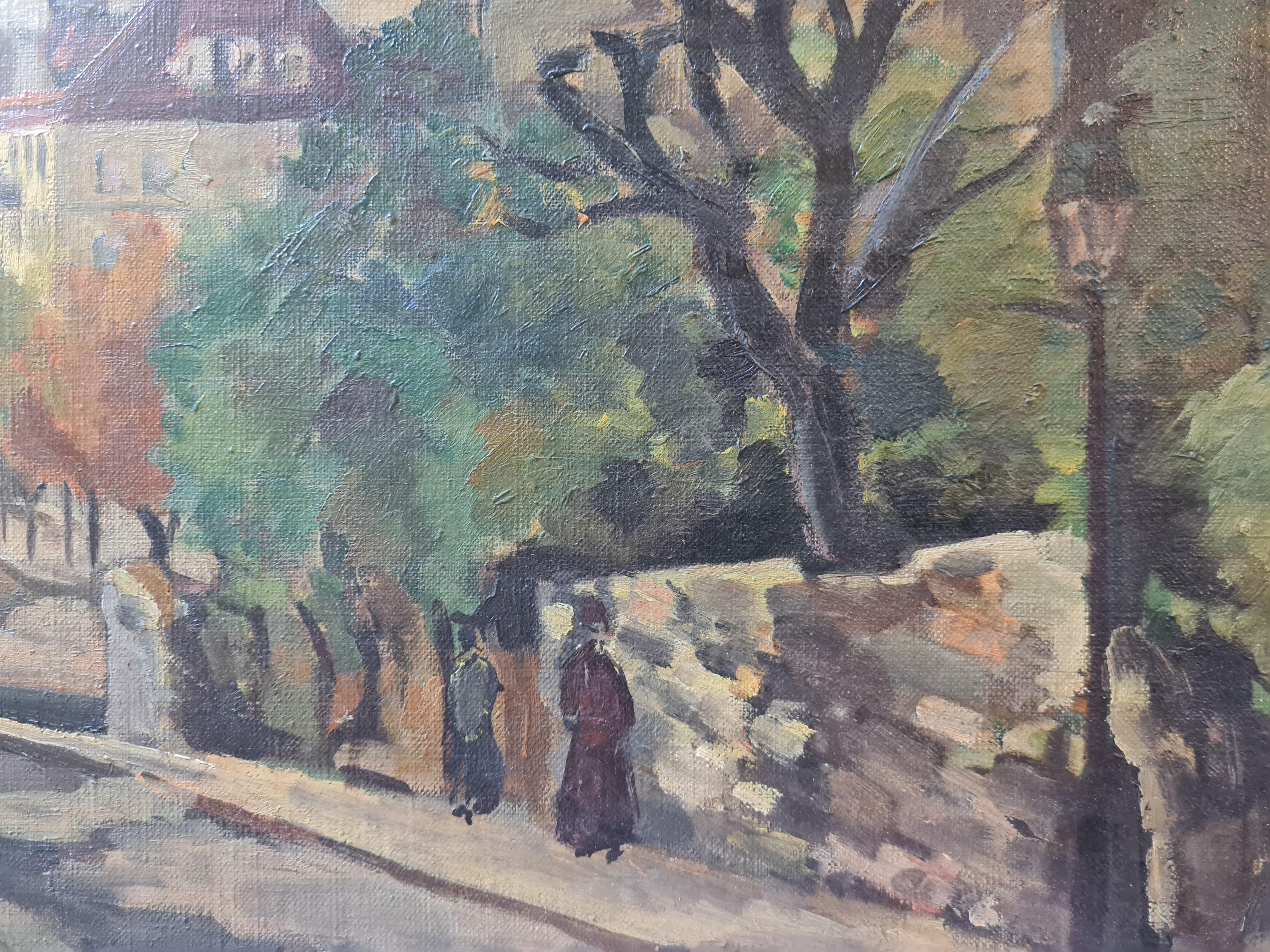 Huile post-impressionniste française Les rues de Paris cercle de Maurice de Vlaminck en vente 3