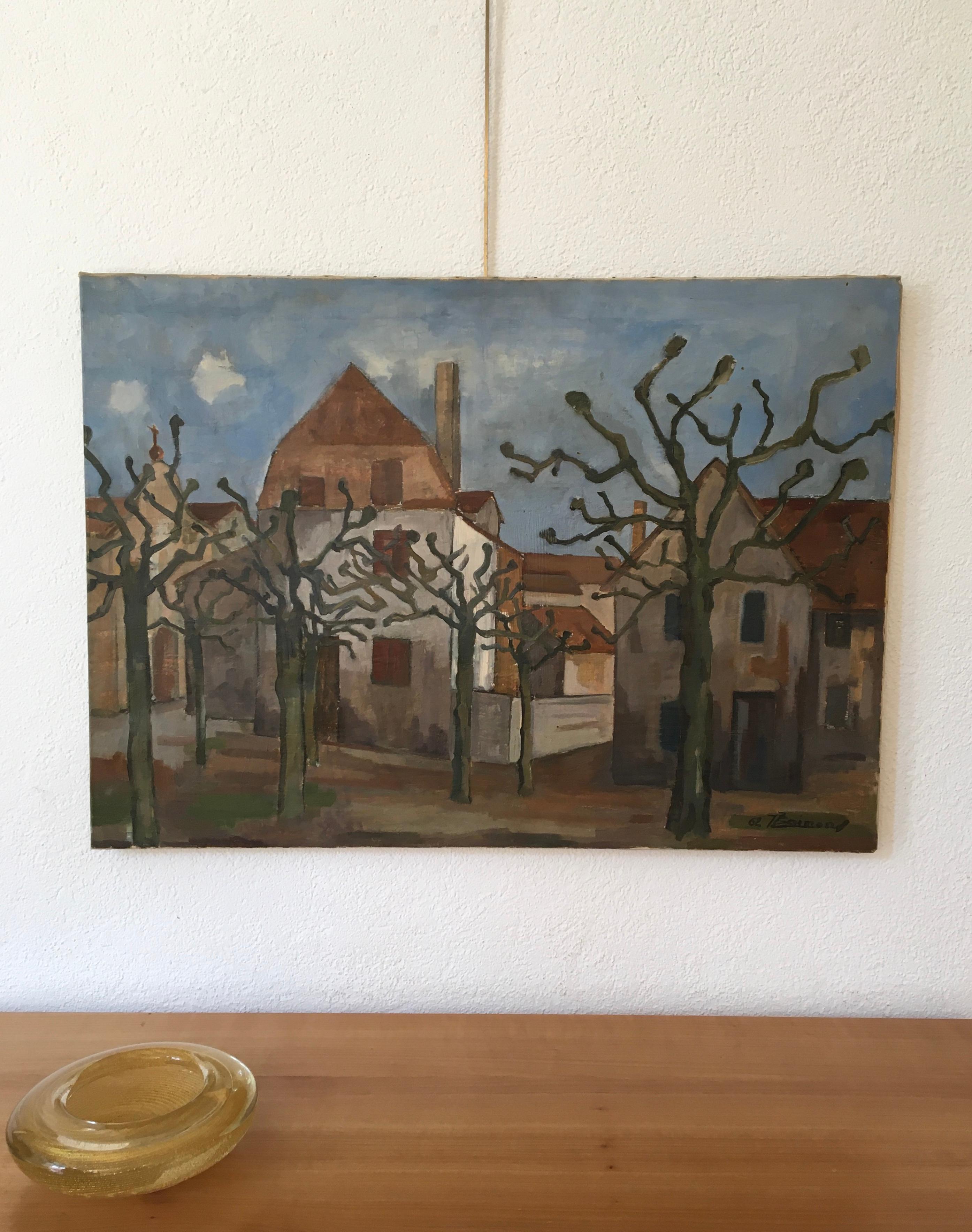Paisaje de otoño - Painting de Jean Jacques Boimond