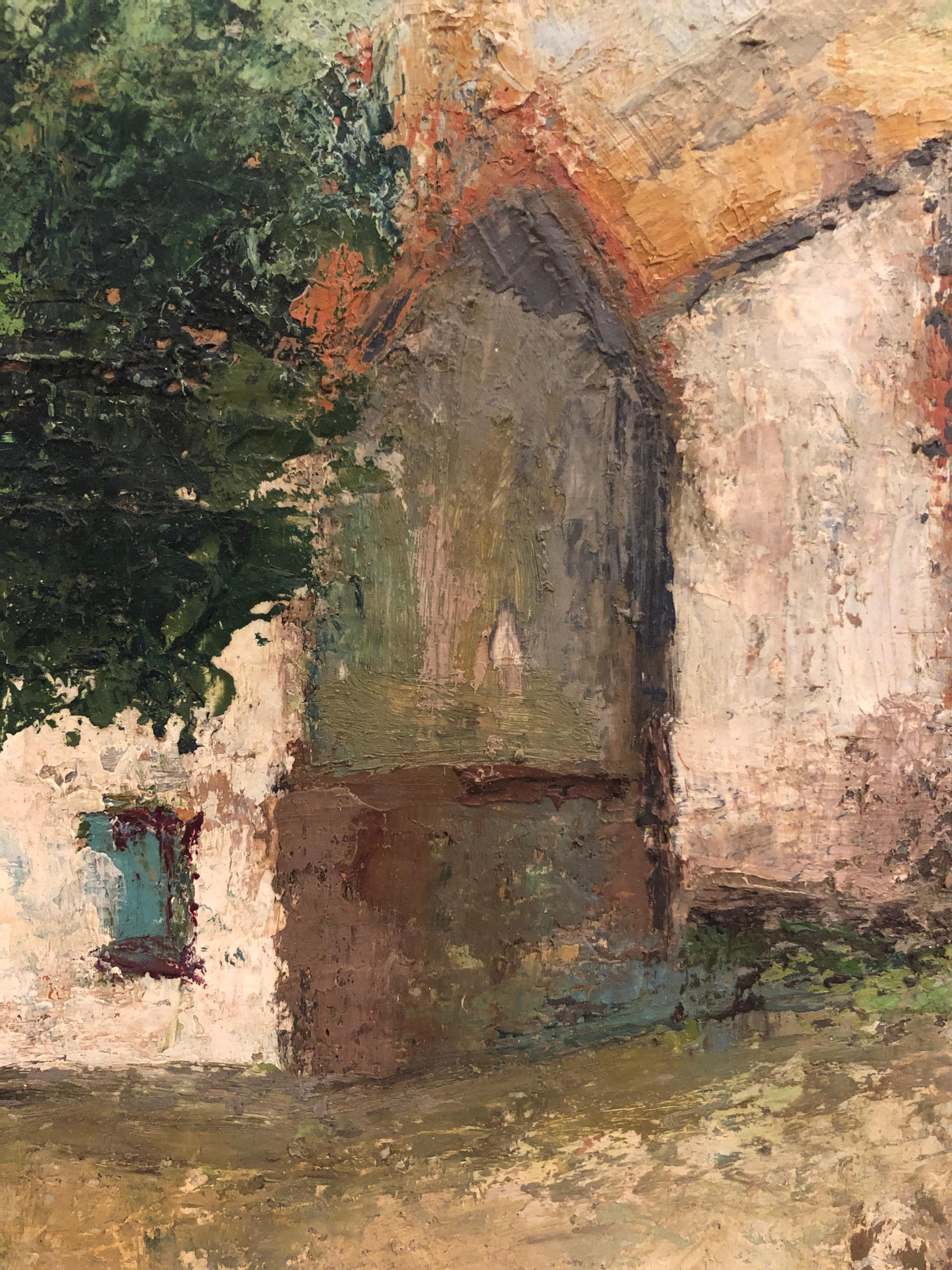 Arbeiten auf Leinwand
Goldener Holzrahmen
44 x 31 x 3 cm