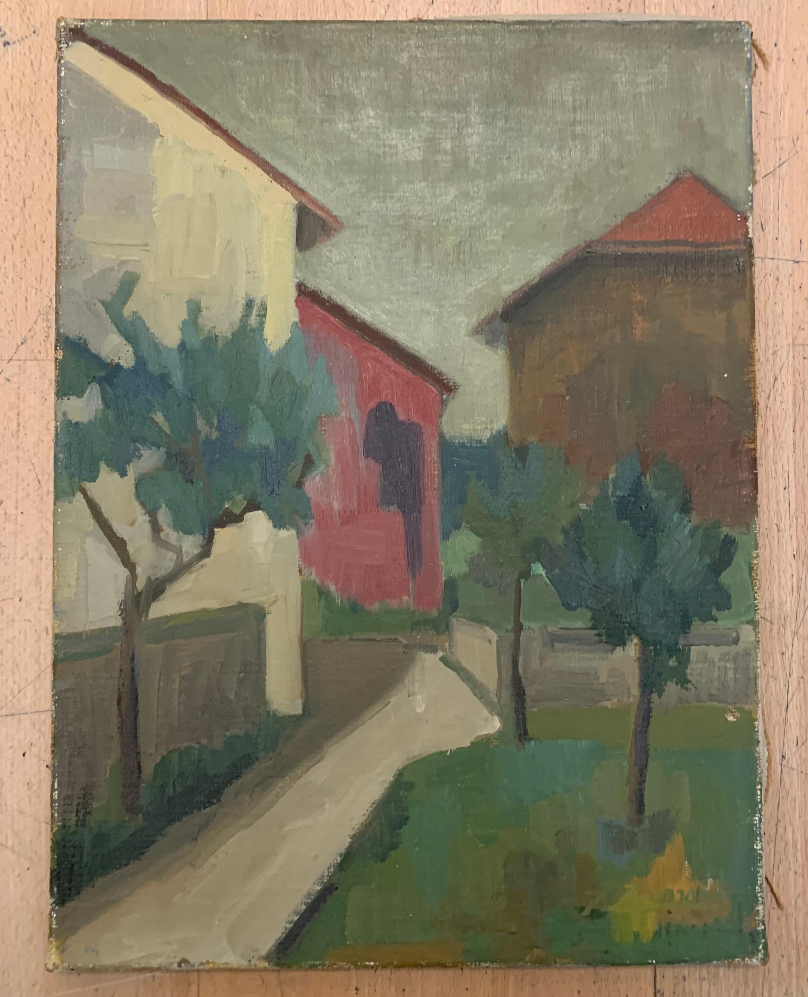 Privatstraße – Painting von Jean Jacques Boimond