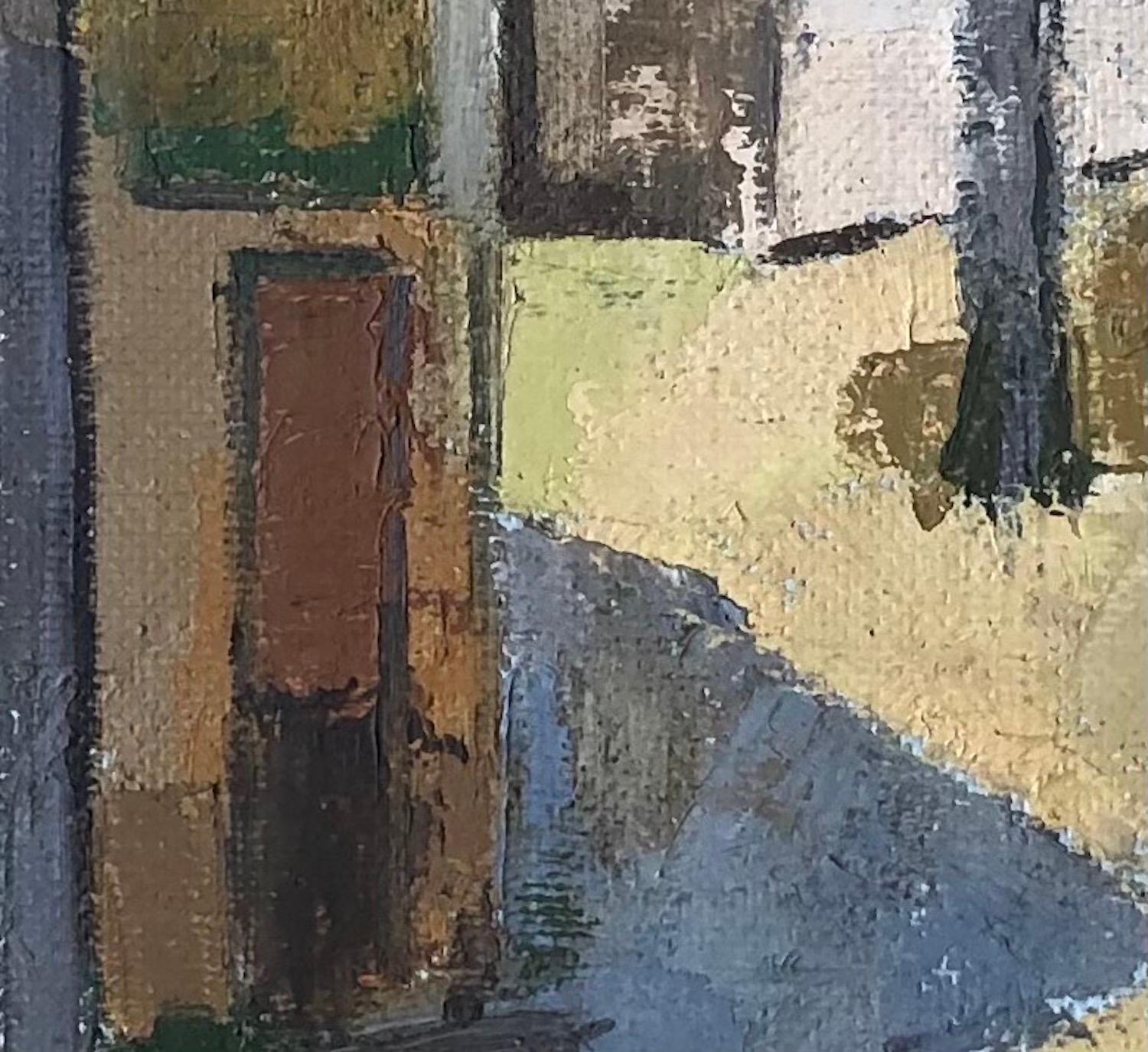 Plaza de Arlés - Landscape Painting Gris de Jean Jacques Boimond