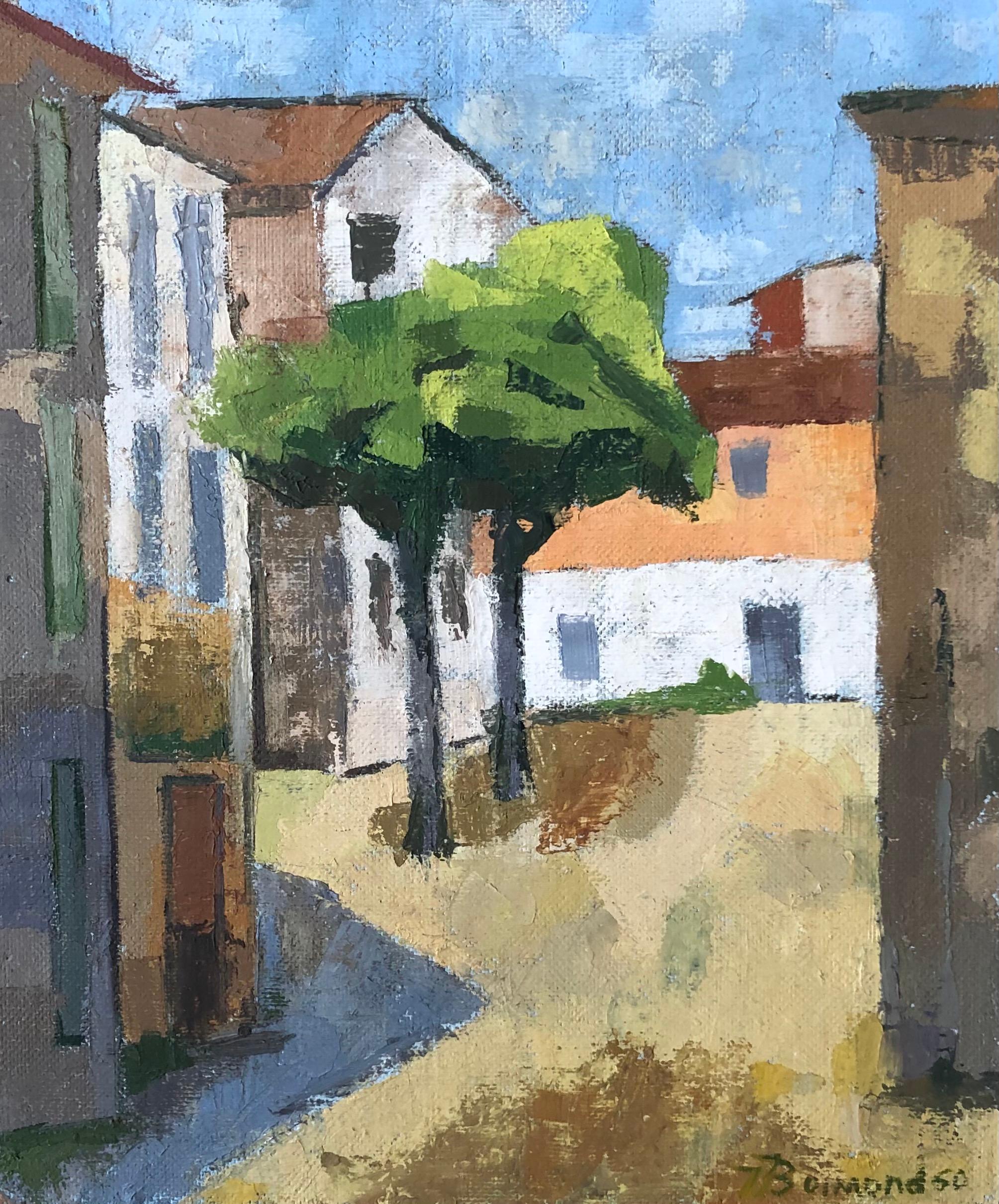 Landscape Painting de Jean Jacques Boimond - Plaza de Arlés