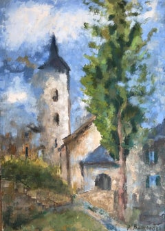 Staircase at the foot of the church