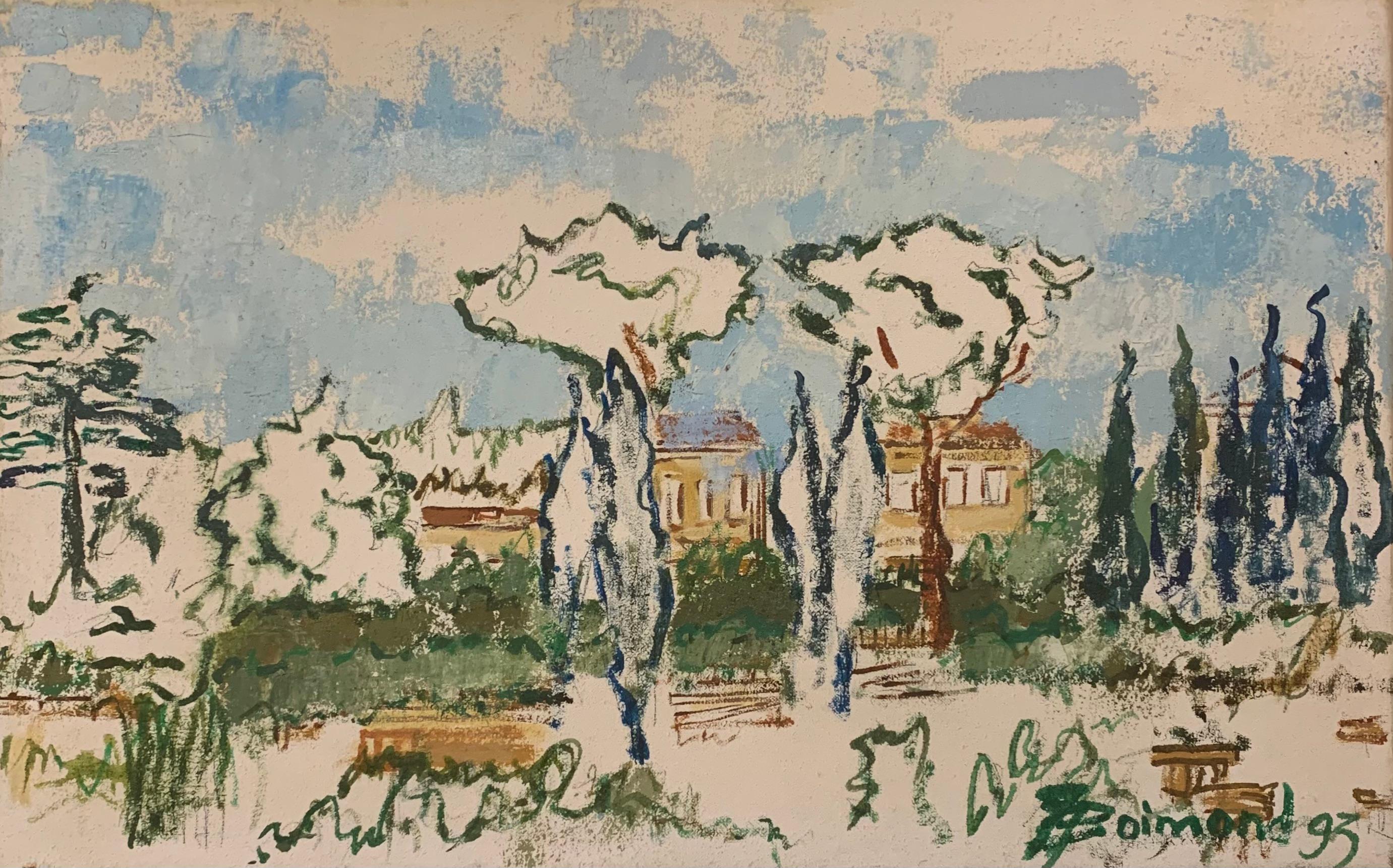 Blick auf einen Park