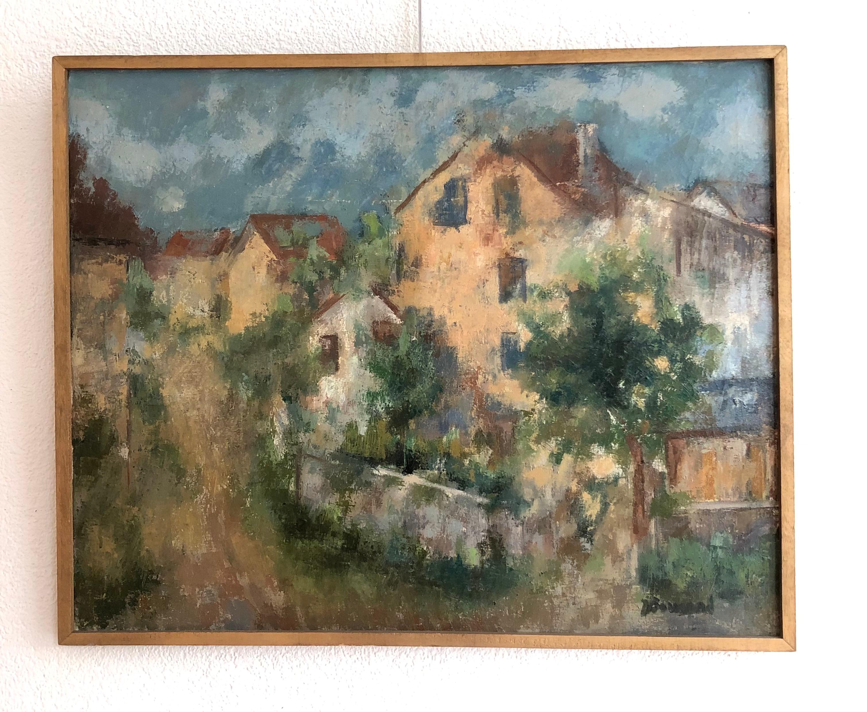 Village de Beton-Bazoche - Painting de Jean Jacques Boimond
