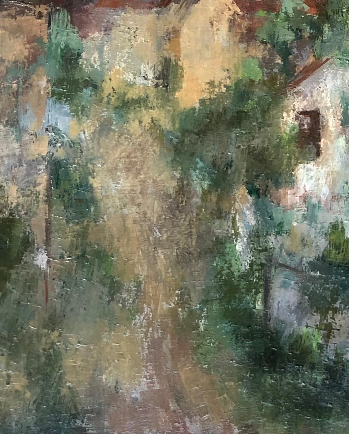Village de Beton-Bazoche - Moderne Painting par Jean Jacques Boimond