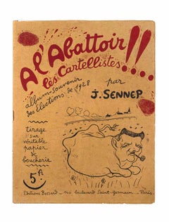 Antique A L'Abattoir Les Cartellistes - Illustrated Book by Jean-Jacques C. Pennès- 1928