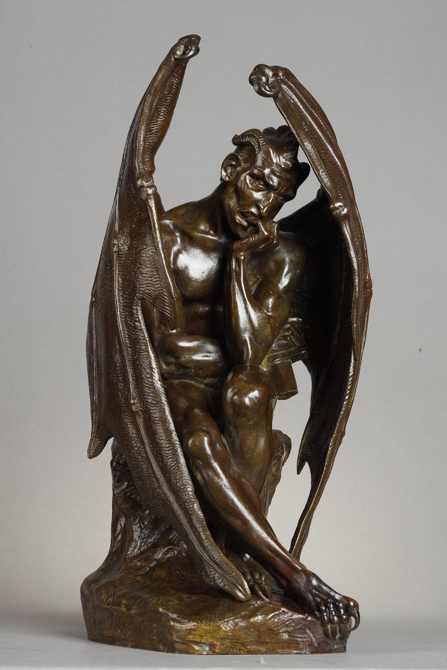 Jean-Jacques Feuchère Figurative Sculpture - Mephistopheles