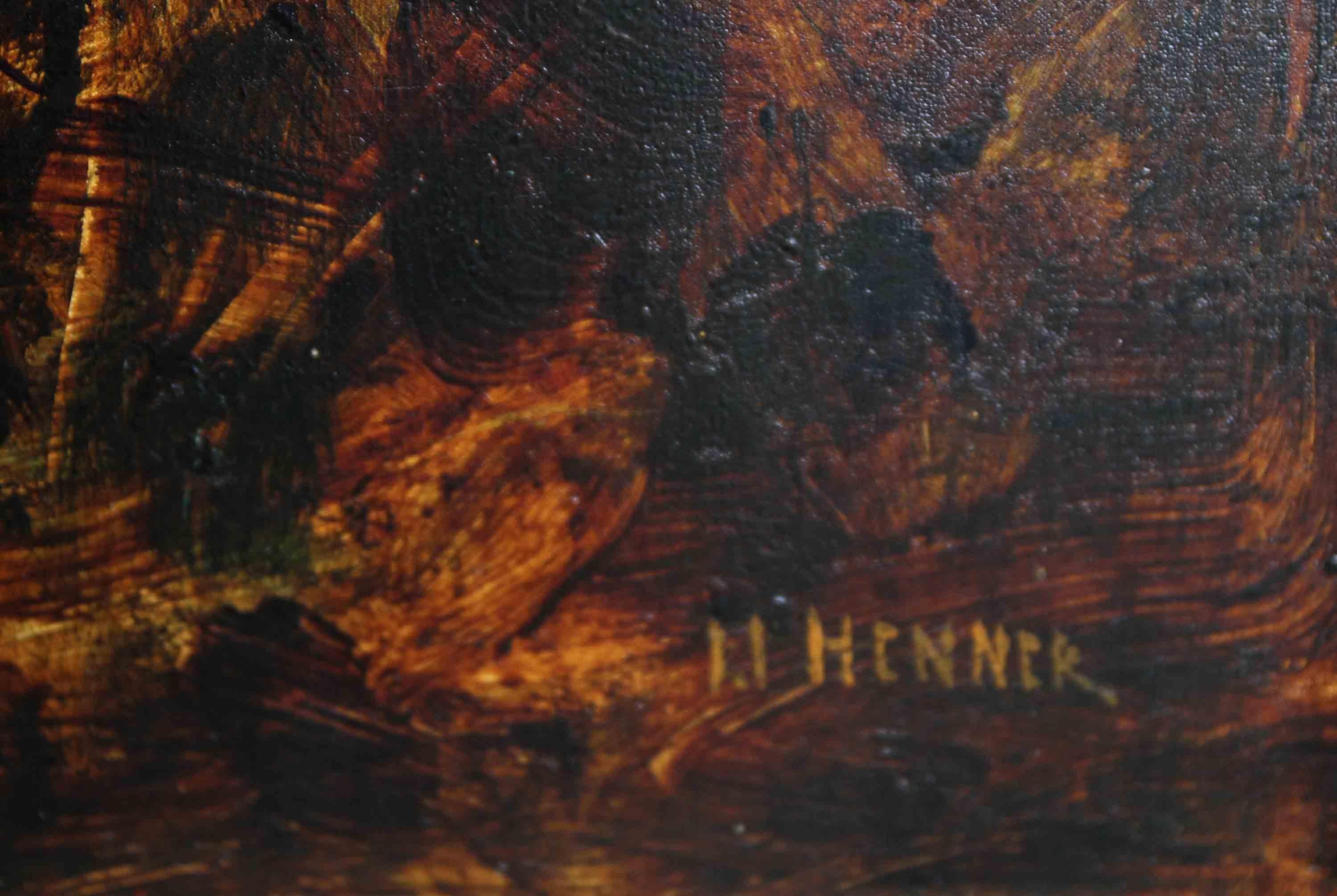 This superb French 19th century oil painting, La Source, location previously unknown according to the Jean Jacques Henner Catalogue Raisonee, is a fantastic art historical re-discovery. It is by noted artist Jean Jacques Henner, a French painter,