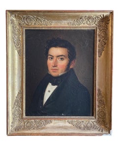 Portrait of a Gentleman by Jean Jacques Marie Castin, Signed and Dated 1838