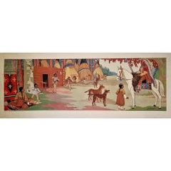1935 original poster by J. J. Midderigh - Native American life