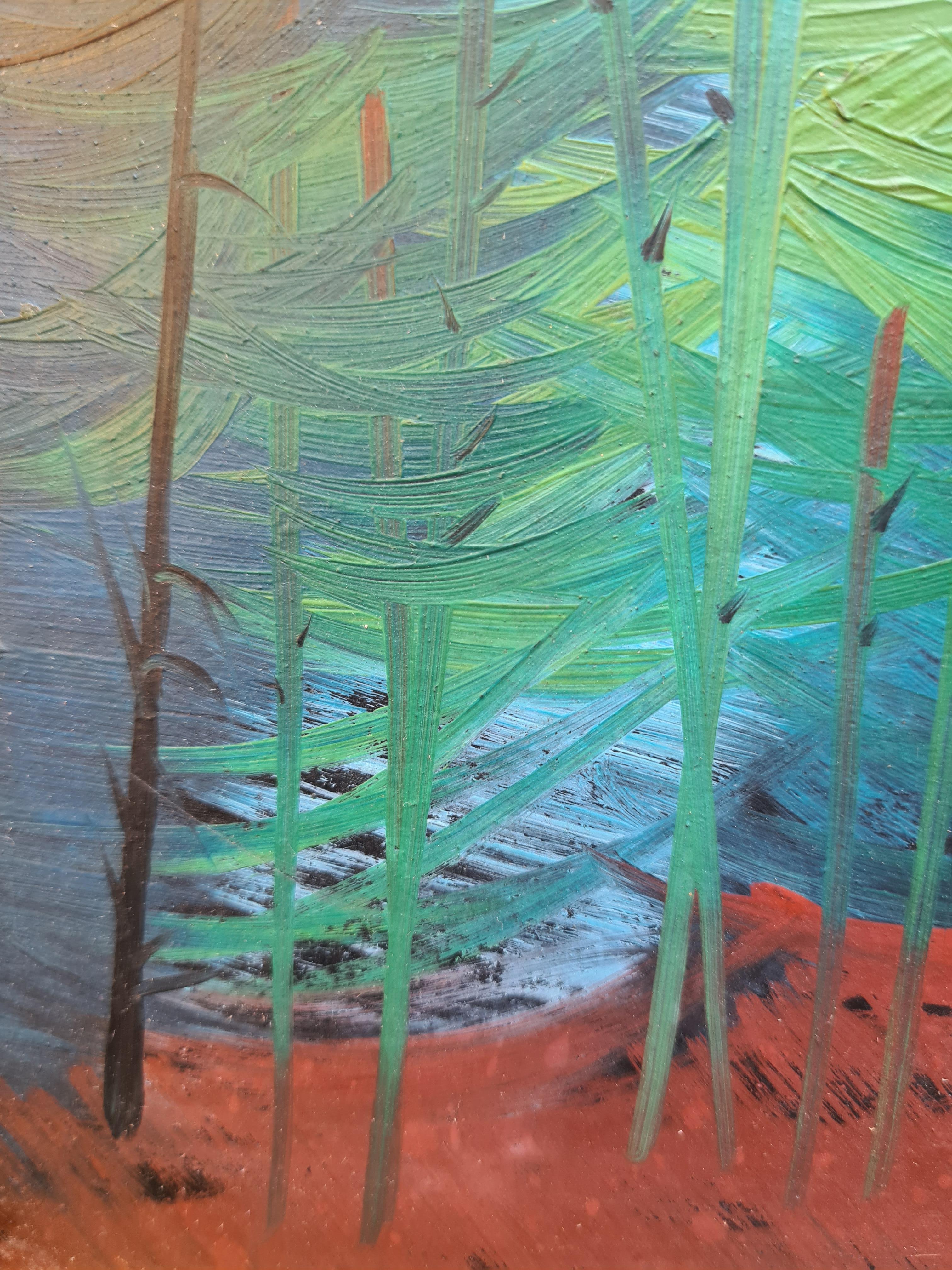 Vue de forêt expressionniste fauve, adepte de Raoul Dufy en vente 2