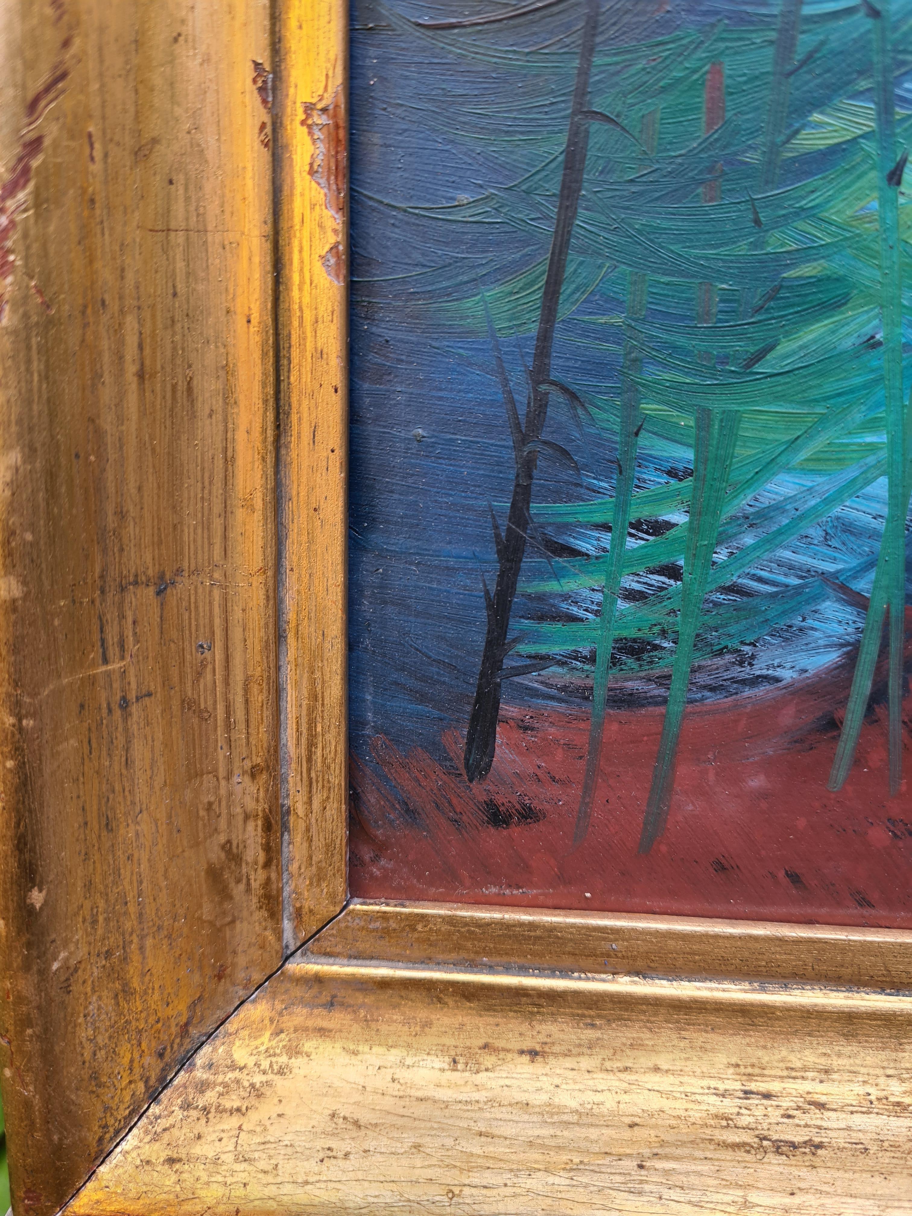 Vue de forêt expressionniste fauve, adepte de Raoul Dufy en vente 3