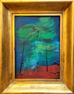 Vue de forêt expressionniste fauve, adepte de Raoul Dufy