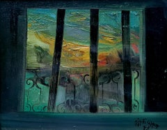 Expressionniste fauve Vue d'une fenêtre, Le balcon, adepte de Raoul Dufy